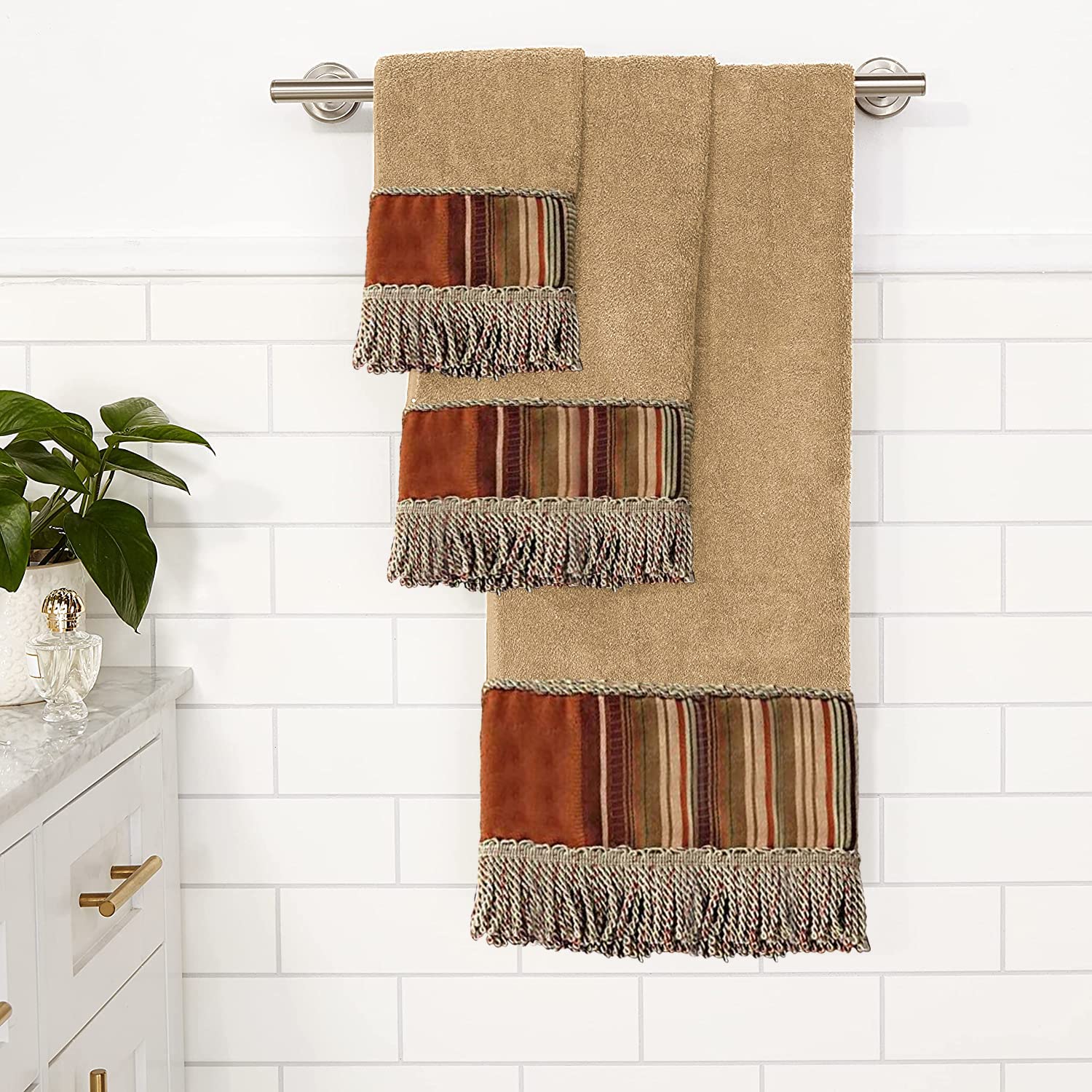 Popular Bath Contempo Collection  Towel Set  Spice