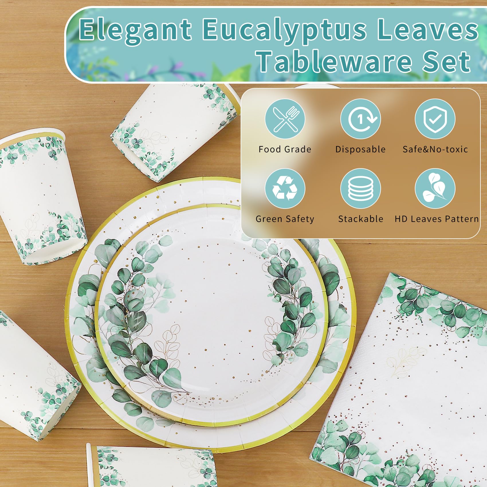 200Pcs Iridescent Party Decorations Supplies, Paper Plates And Napkins Set, Iridescent Party Tableware Set For Mermaid Unicorn B