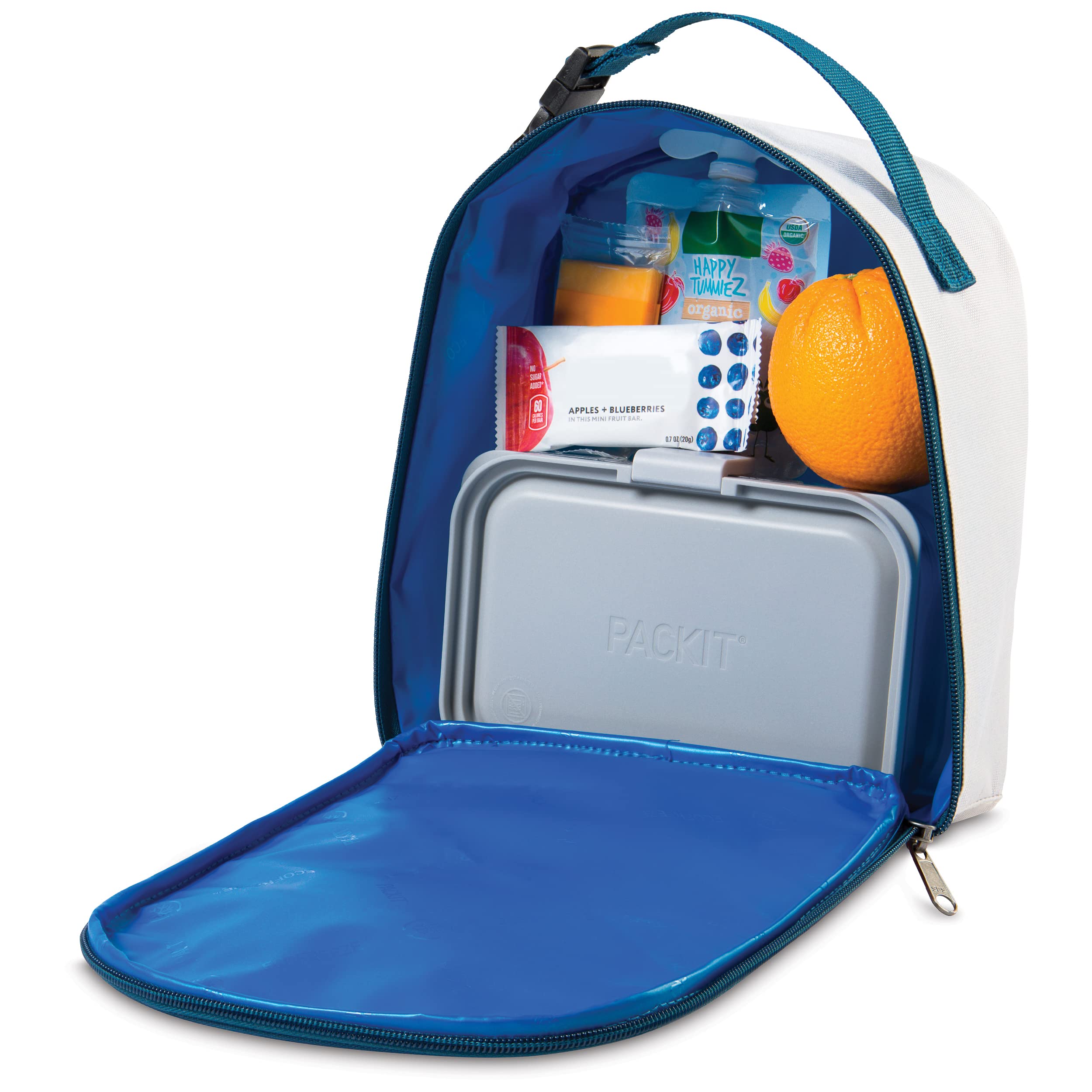 Packit Freezable Playtime Lunch Box, Spaceman, Built With Ecofreeze Technology, Collapsible, Reusable, Zip Closure With Buckle H