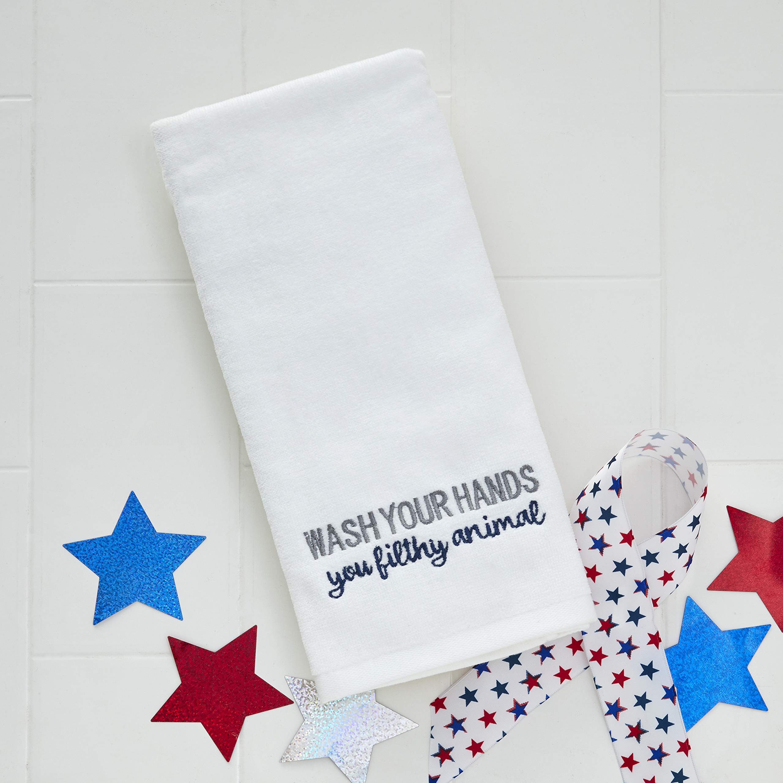 Skl Home Wash Hand Towel (2-Pack), 16'' X 25'', White 2 Count