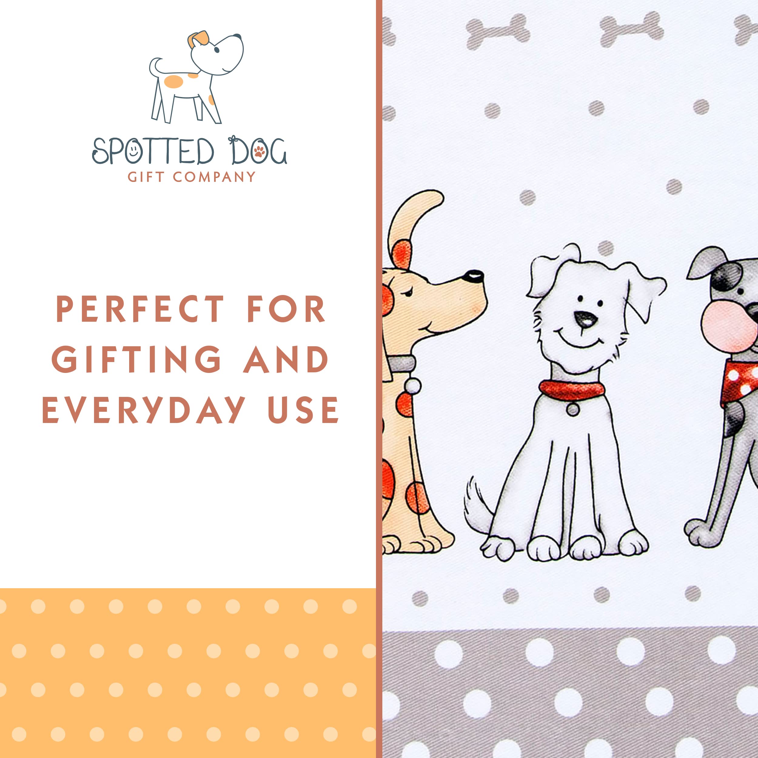 Spotted Dog Gift Company Kitchen Towels, Dish Towels For Drying Dishes, Tea Towels, Cute Dog Themed Decorative Kitchenware Acces