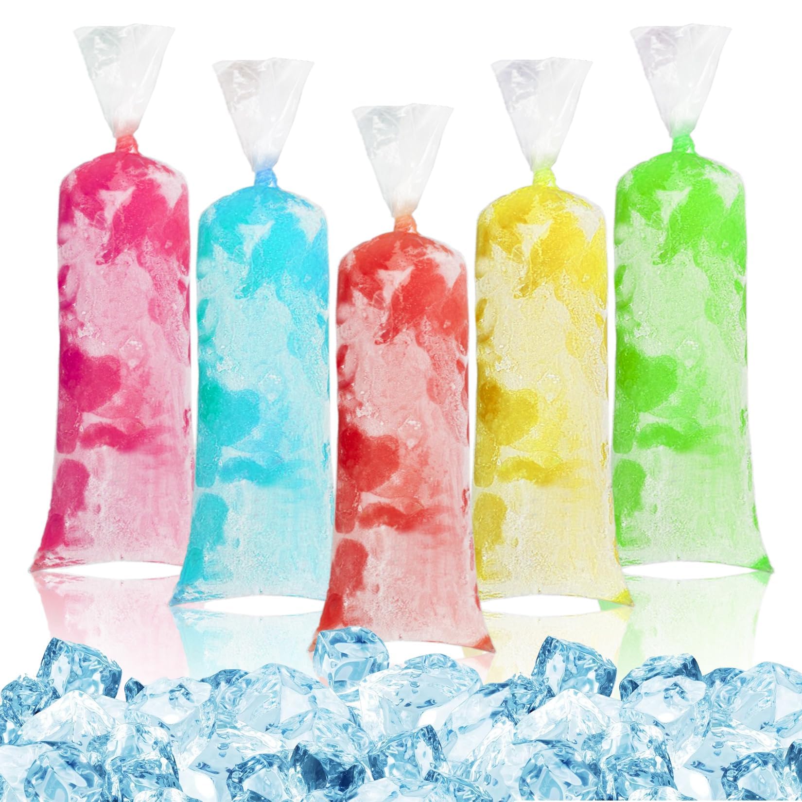 MAQIHAN 100 Ice Candy Plastic Bags - 4x12 Bolsas para bolis de hielo mexicanos Freeze Icepop Bags Popsicle Mold bolsas para hela