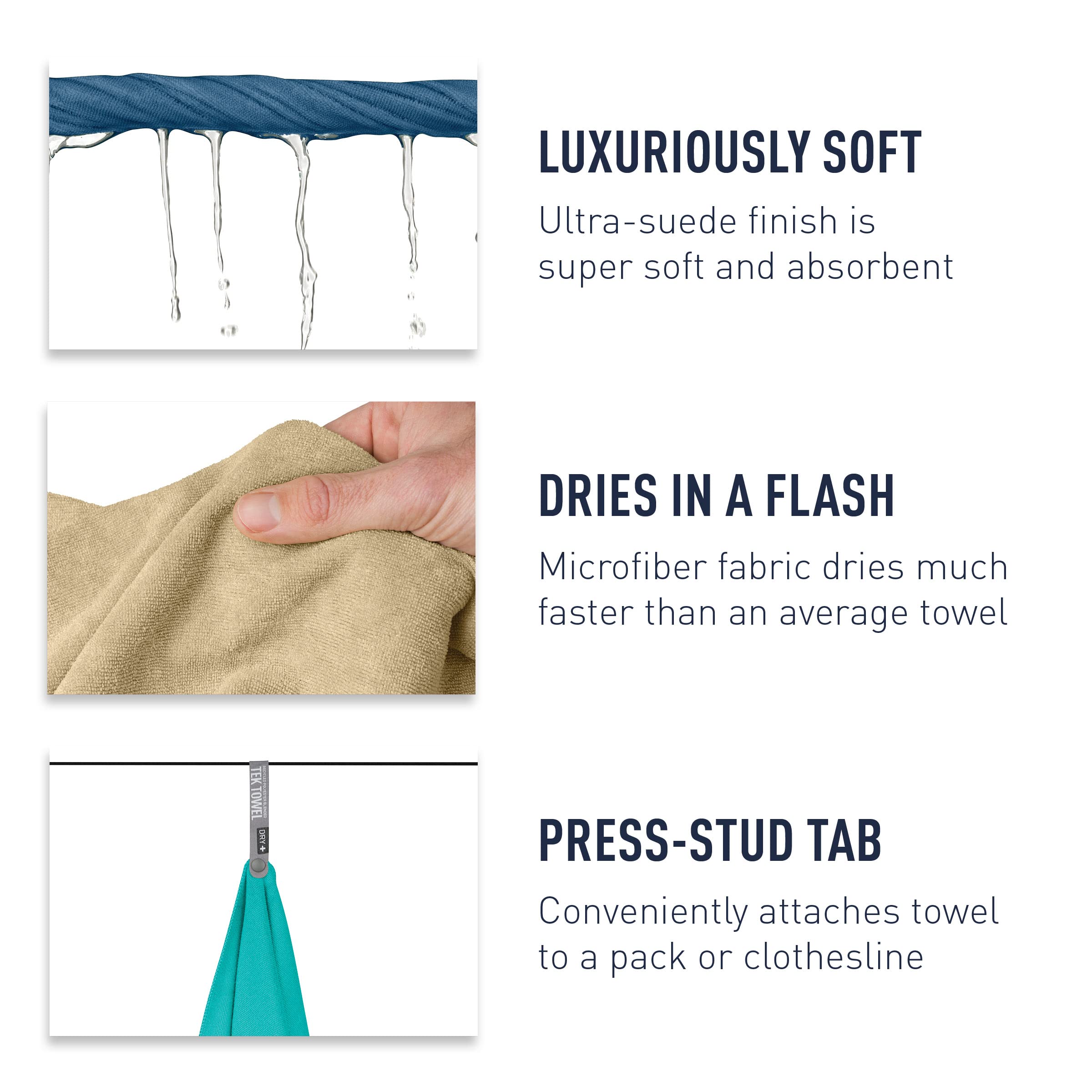 Sea To Summit Tek Towel, Plush Camping And Travel Towel, X-Large (30 X 59 Inches), Sage Green