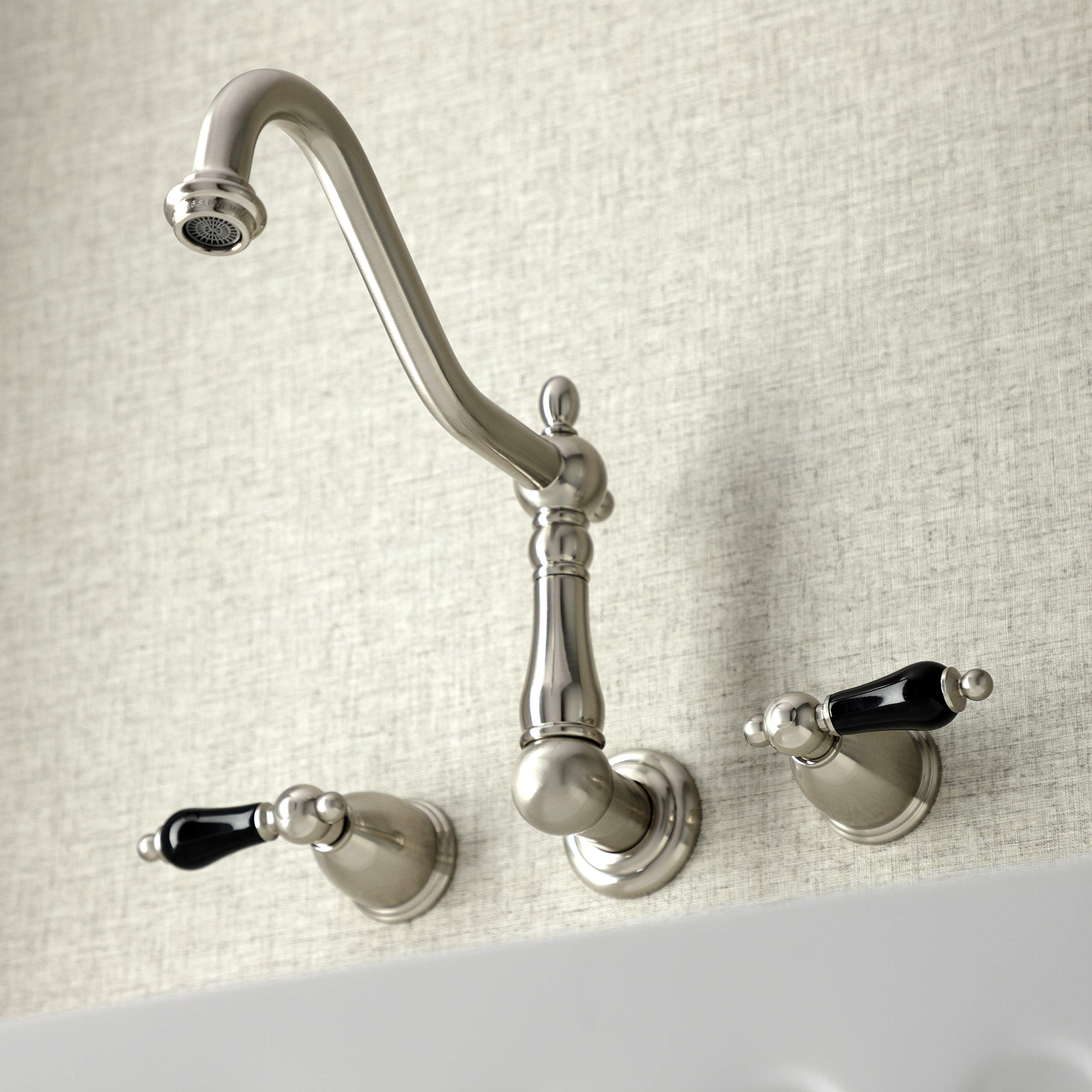 Kingston Brass KS1288PKL Duchess Wall Mount Kitchen Faucet  Brushed Nickel