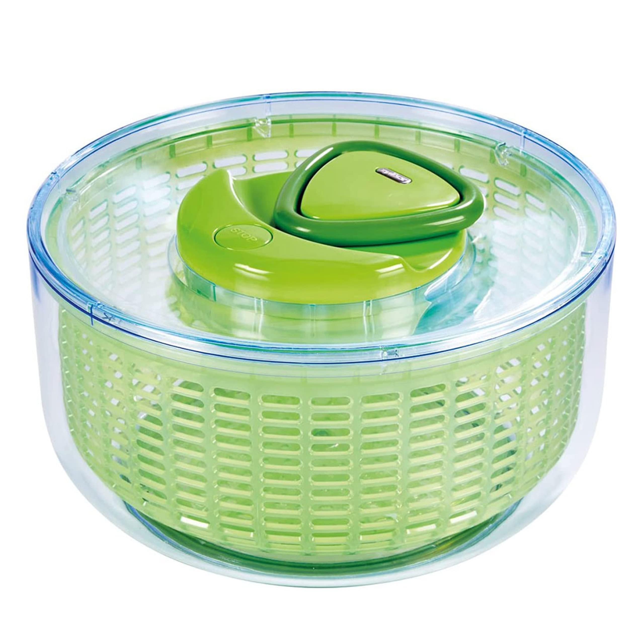 Zyliss Easy Spin Salad Spinner, Large, Green, Bpa Free