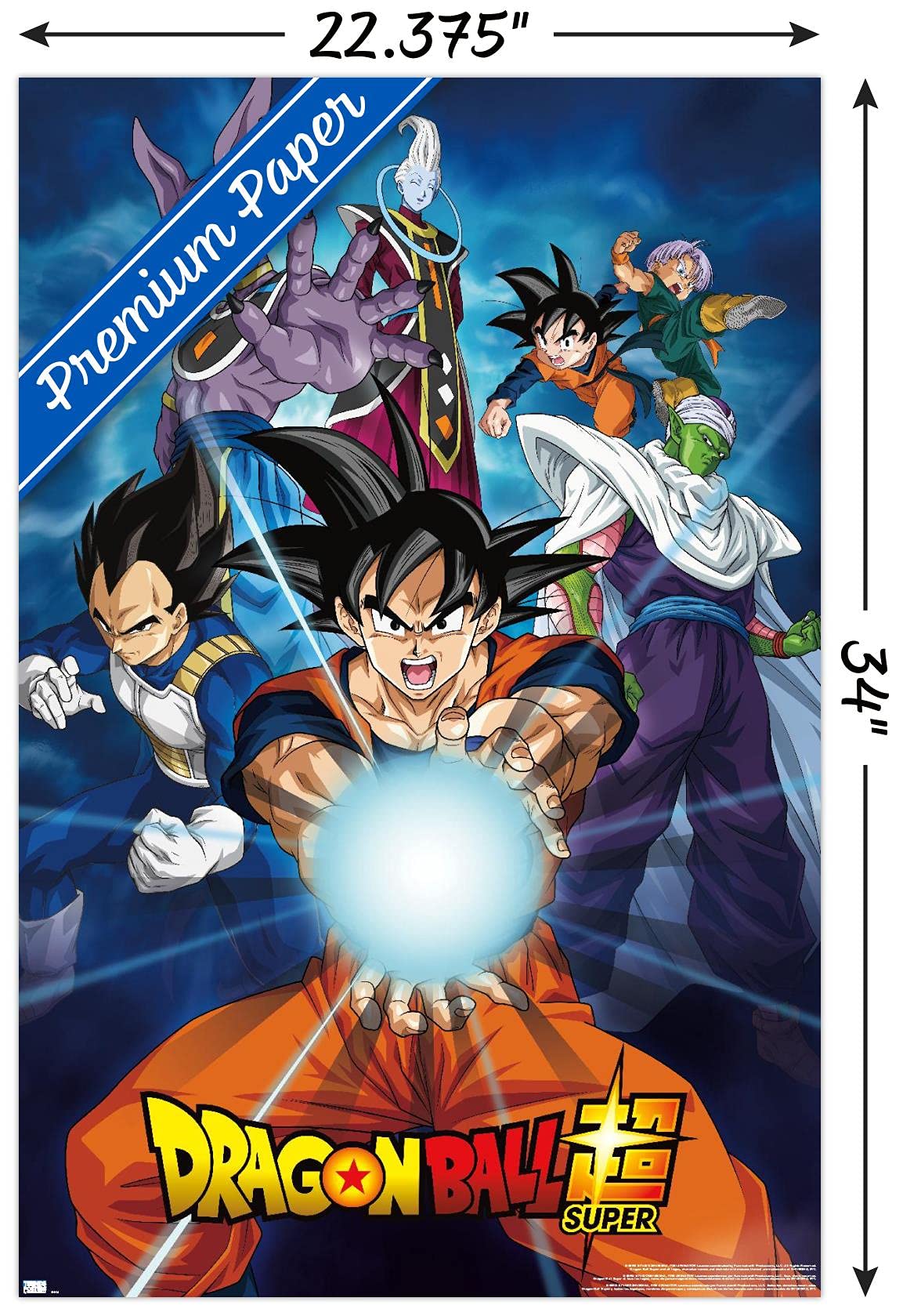 Trends International Dragon Ball Super - Groups Wall Poster, 22.375'' X 34'', Premium Poster & Mount Bundle