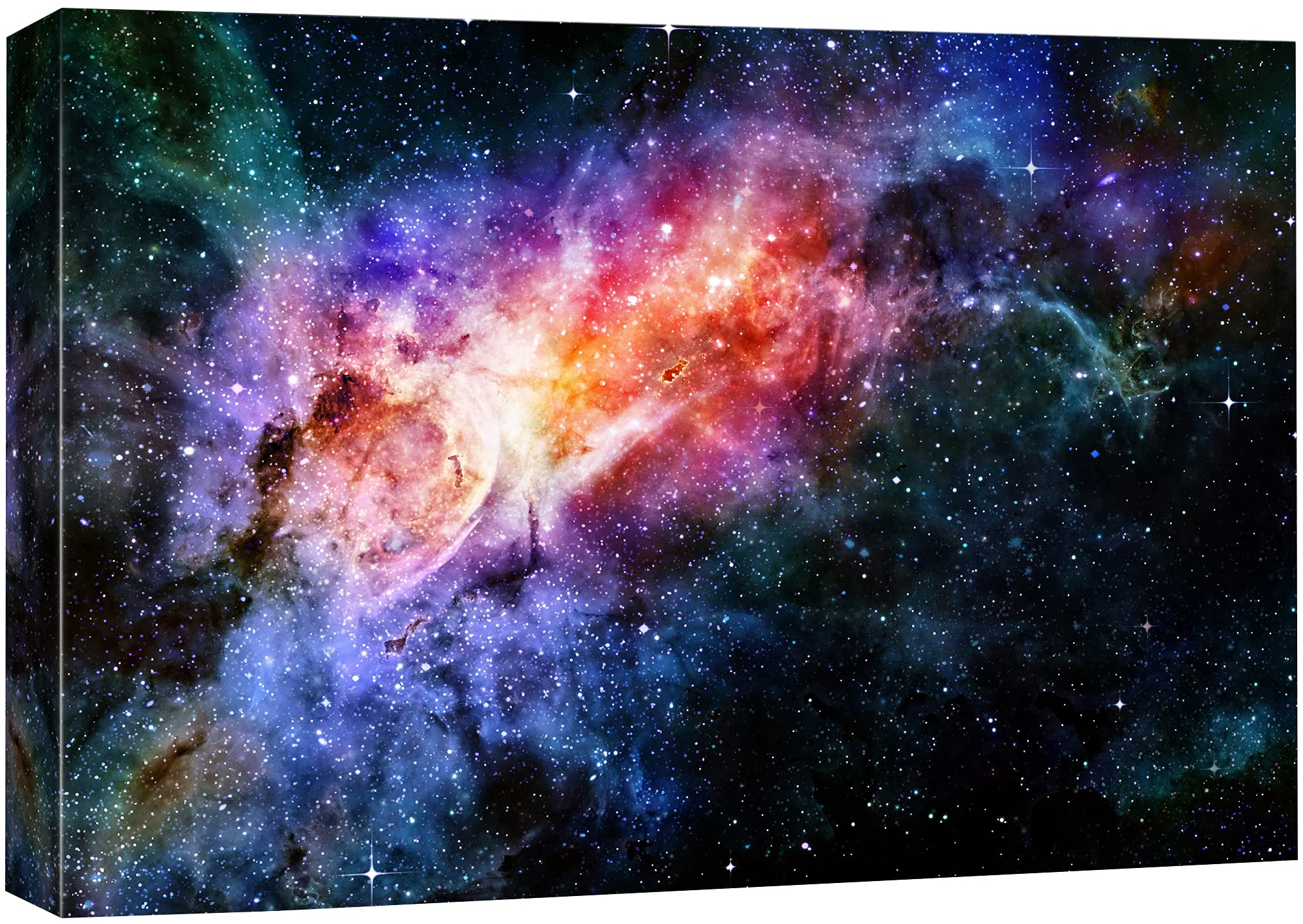 Signford Canvas Print Wall Art Purple, Orange & Red Space Nebula Astronomy & Space Aurora Digital Art Modern Art Contemporary Sc