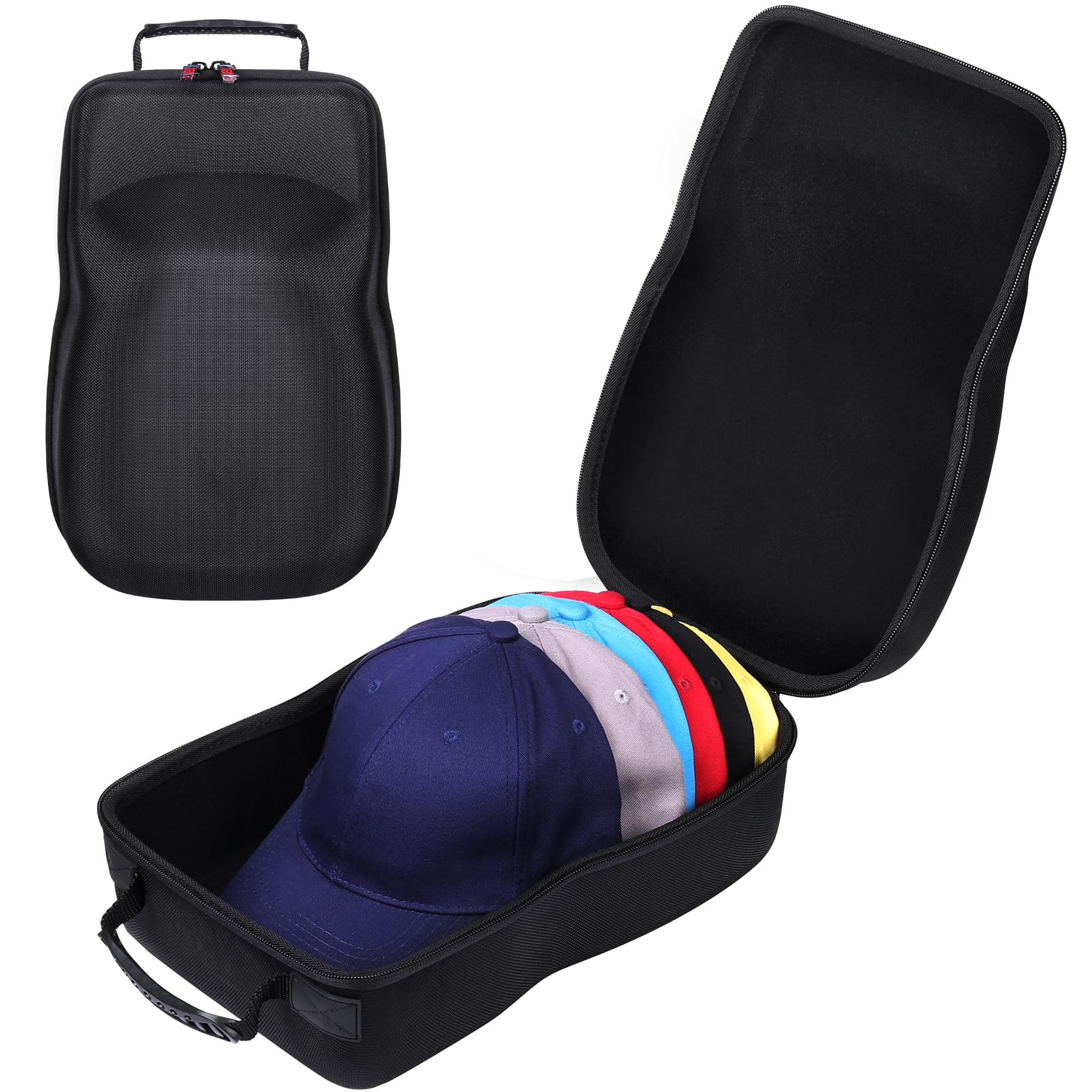 Khanka Hard Storage Carrying Case Compatible With Baseball Caps This Organizer Holder Protects Up To 8 Hats (Grey)