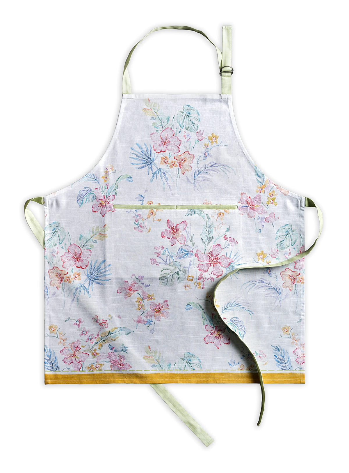 Maison D ' Hermine Apron 100% Cotton 27.50 ''X31.50 '' 1 Piece Adjustable Neck Strap Cloth Apron With Center Pocket For Gifts, C