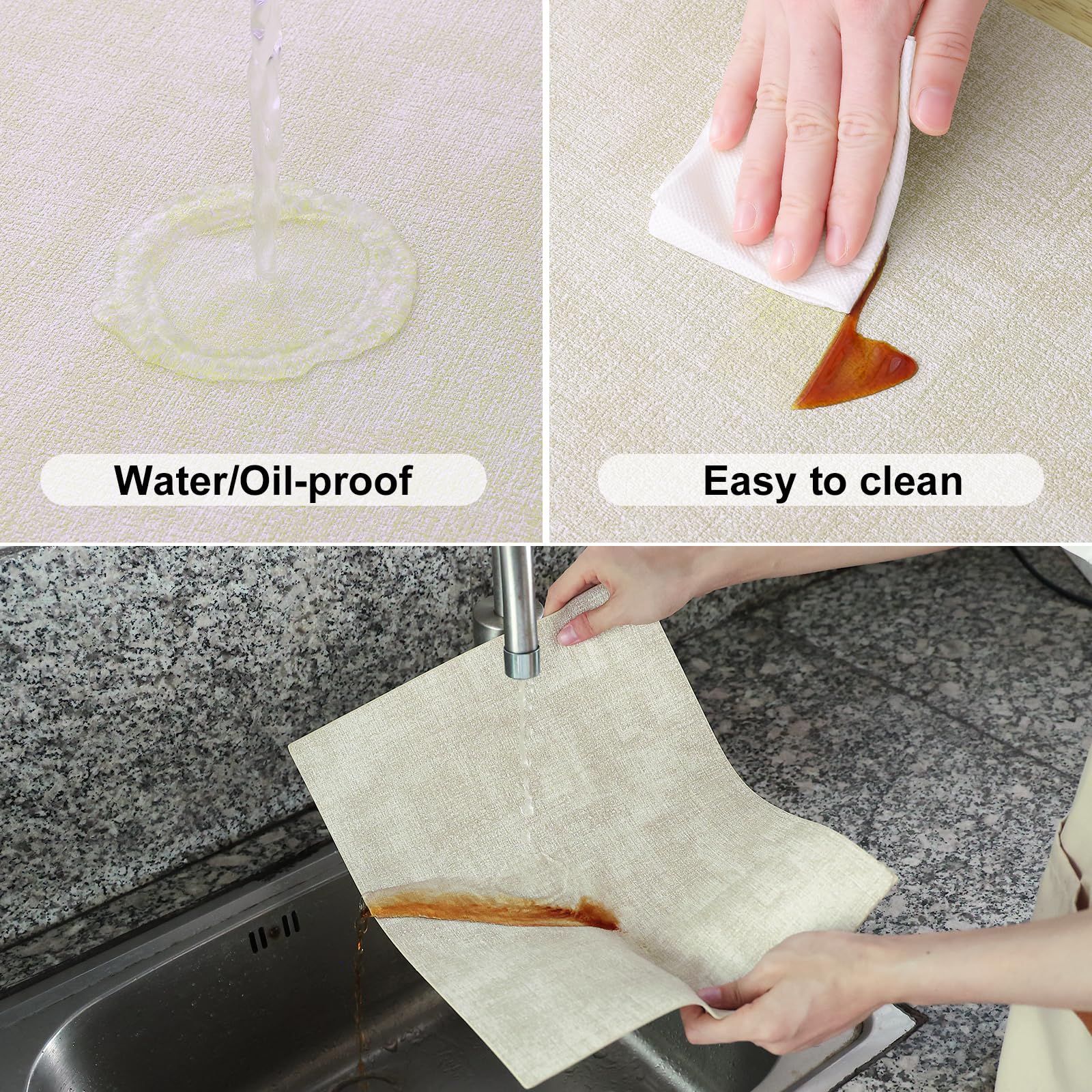 Homaxy Faux Leather Heat Resistant Placemats For Dining Table Set Of 12, Waterproof Wipeable Washable Pu Table Mats, Easy To Cle