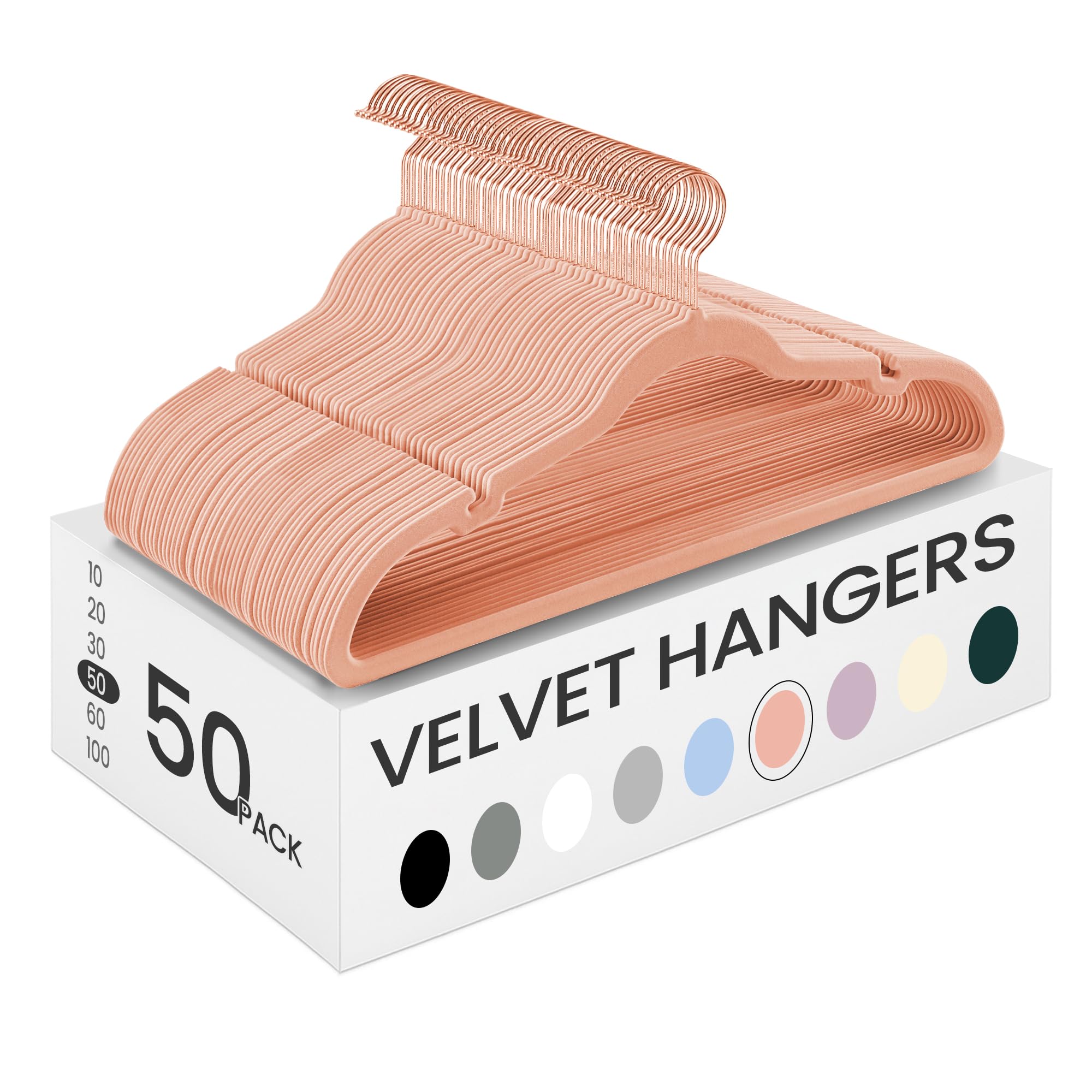 SONGMICS Velvet Hangers 10 Pack, Non-Slip Clothes Hangers with Shoulder Notches, Pants Bar, 360 Swivel Hook, Space-Saving, for C