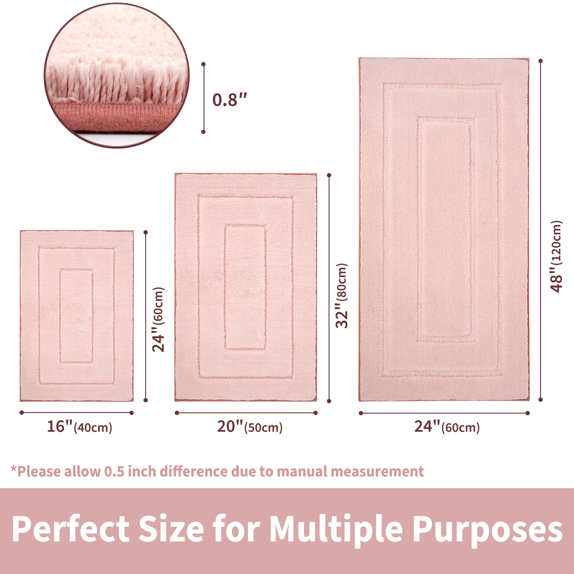 Granny Says Pink Bathroom Rug, 20'' X 32'', Non Slip, Absorbent, Microfiber, Washable