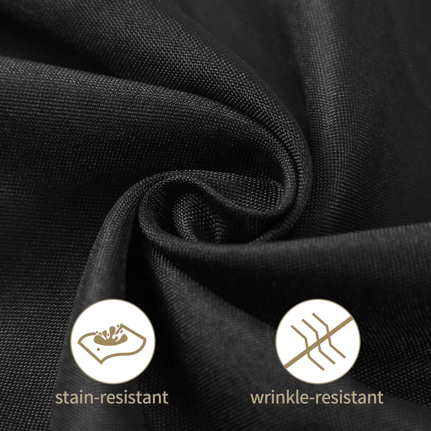25Pcs Polyester Cloth Napkins - 17 X 17 Inch Black Dinner Washable Napkins With Hemmed Edges For Restaurant/Wed(25,Black)