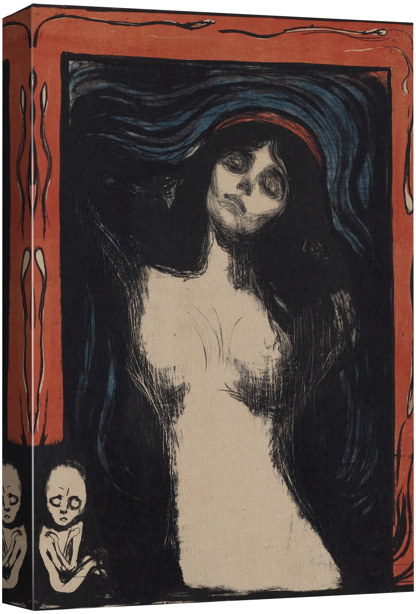 Wall26 Canvas Print Wall Art Madonna By Edvard Munch People Historic Illustrations Fine Art Traditional Scenic Colorful Dark For