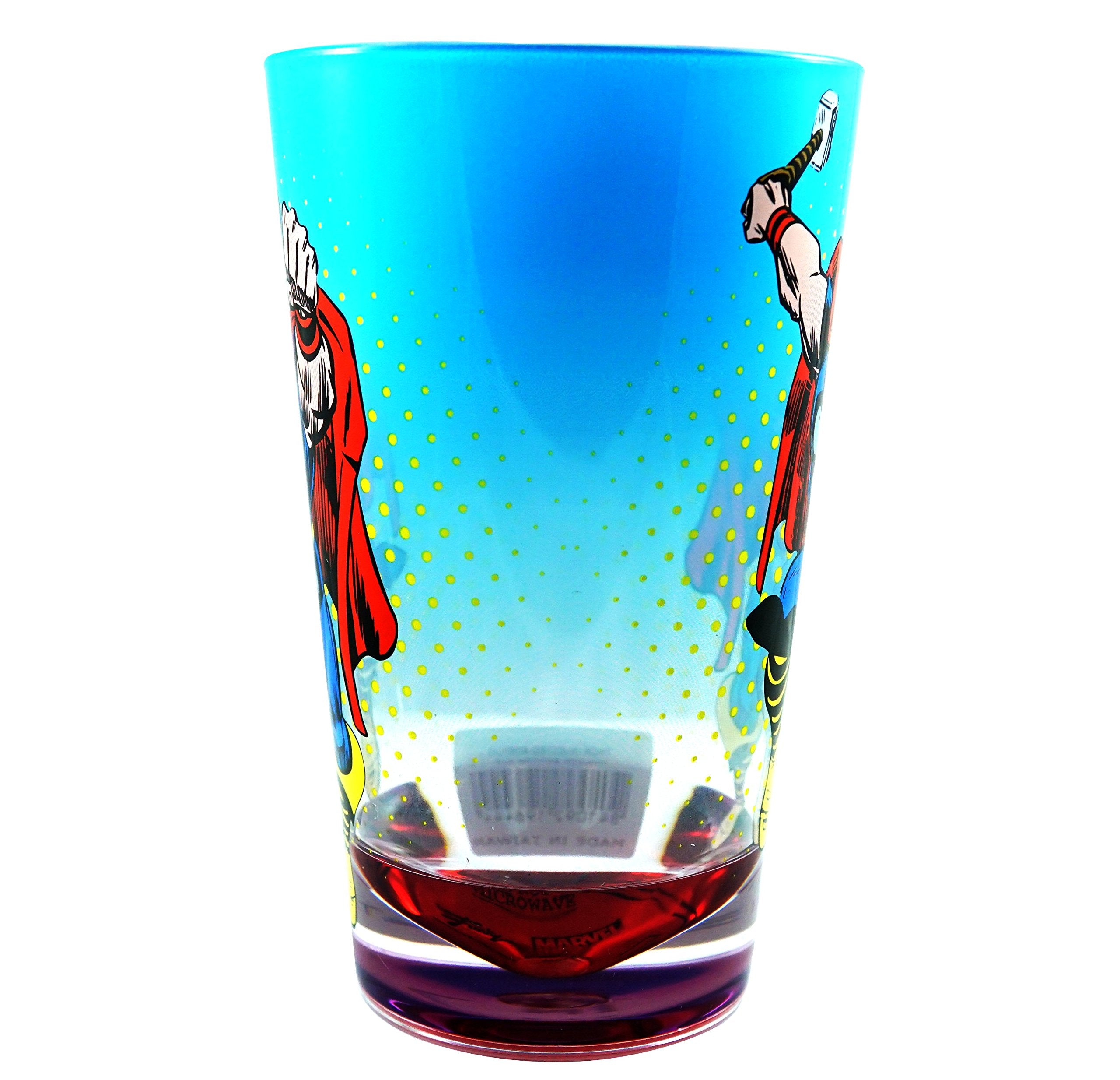 Just Funky 19 Oz Marvel Official Thor: Comic Book Original Premium Acrylic Pint Glass