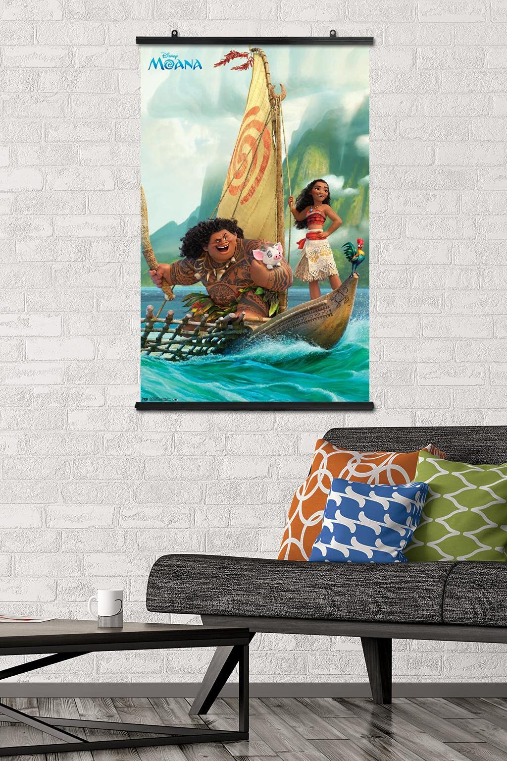 Trends International Disney Moana - Group Wall Poster, 22.37'' X 34.00'', Premium Poster & Clip Bundle