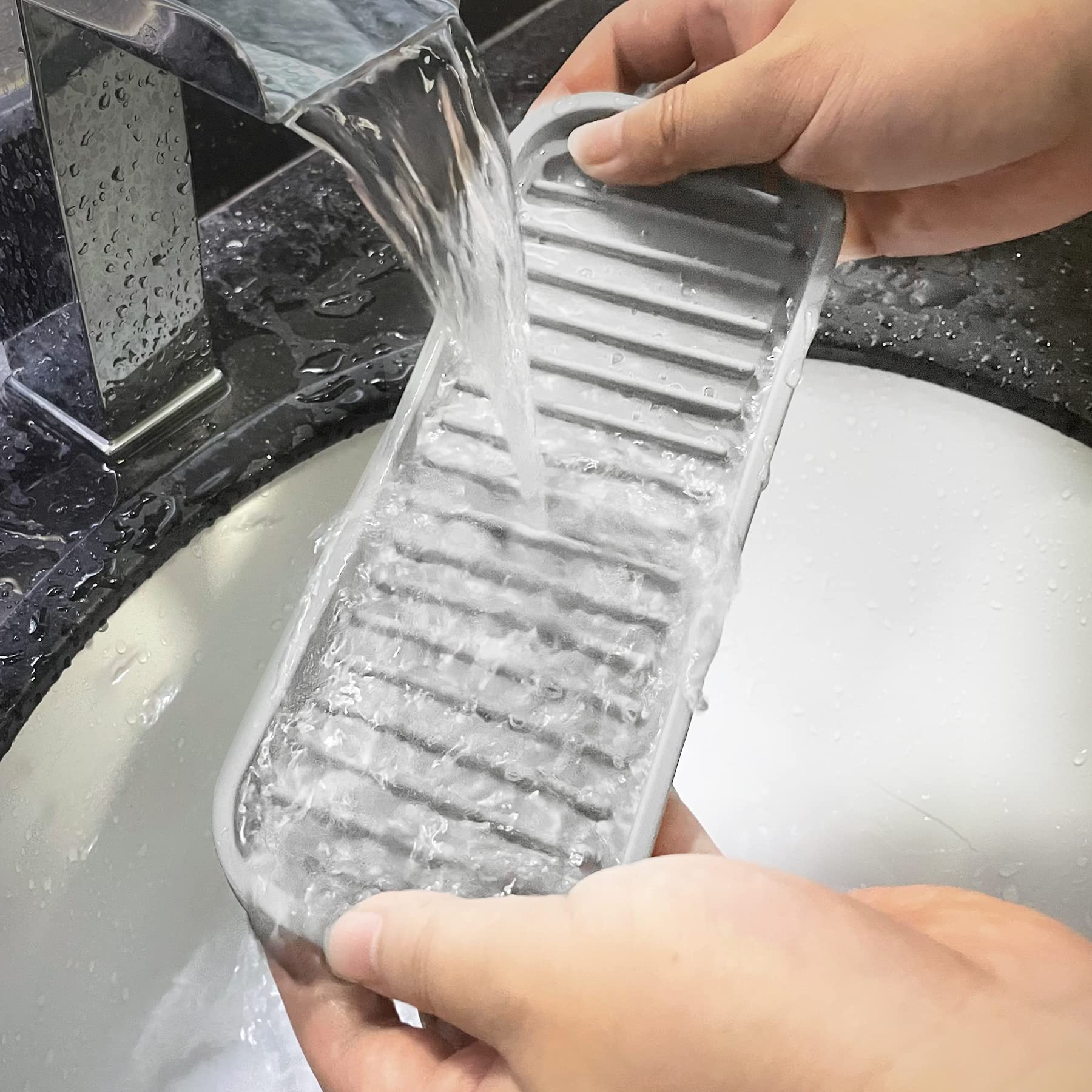 Mofason Silicone Soap Tray, Bathroom Kitchen Finishing Tray, Kitchen Sink With Soap Rack, Sponge Tray, Soap And Sponge Sink Orga