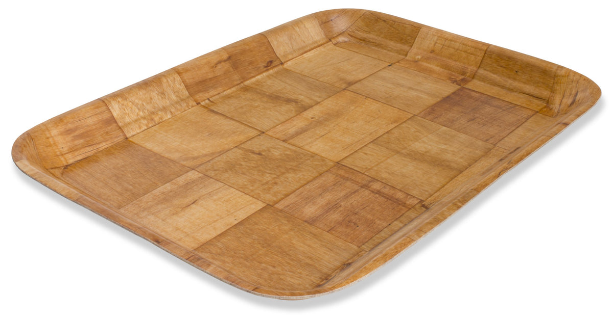 Crestware Cwt1014 Woven Wood Rectangle Tray, 10 By 14'', Brown