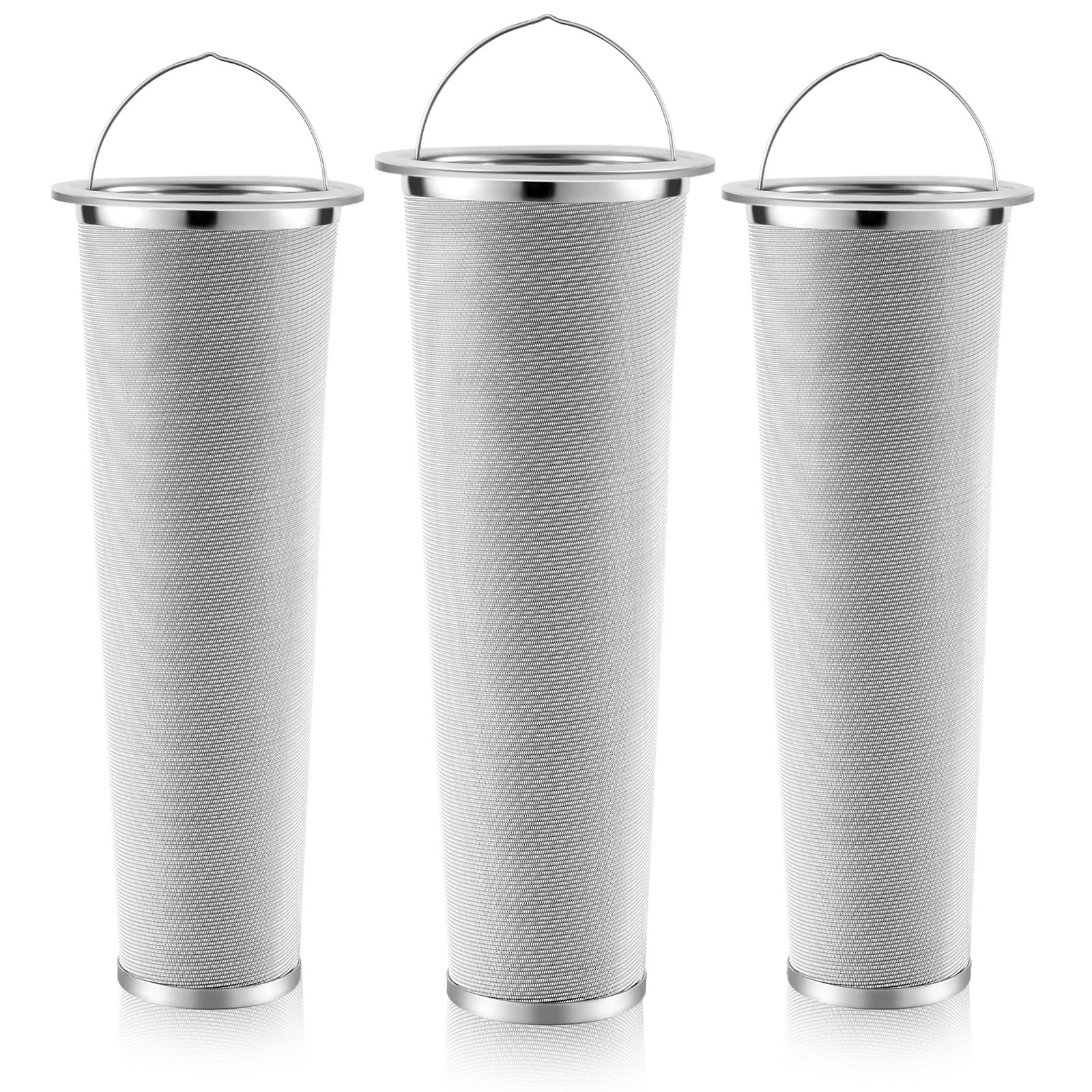 3 Pcs Cold Brew Coffee Filter With Handle 2 Quart Stainless Steel Mason Jar Filter for Wide Mouth Cold Brew Mason Jar Tea Infuse
