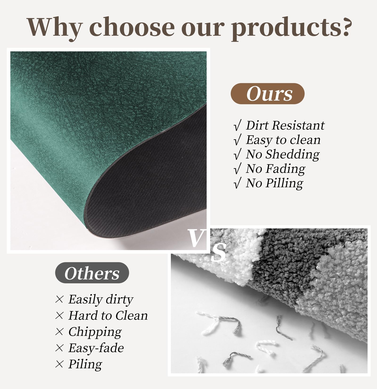 Bathroom Mat Rugs 47X17, Long Diatomaceous Earth Bath Mat Large Quick Dry Bath Mat Non Slip Rubber Backed Super Absorbent Shower