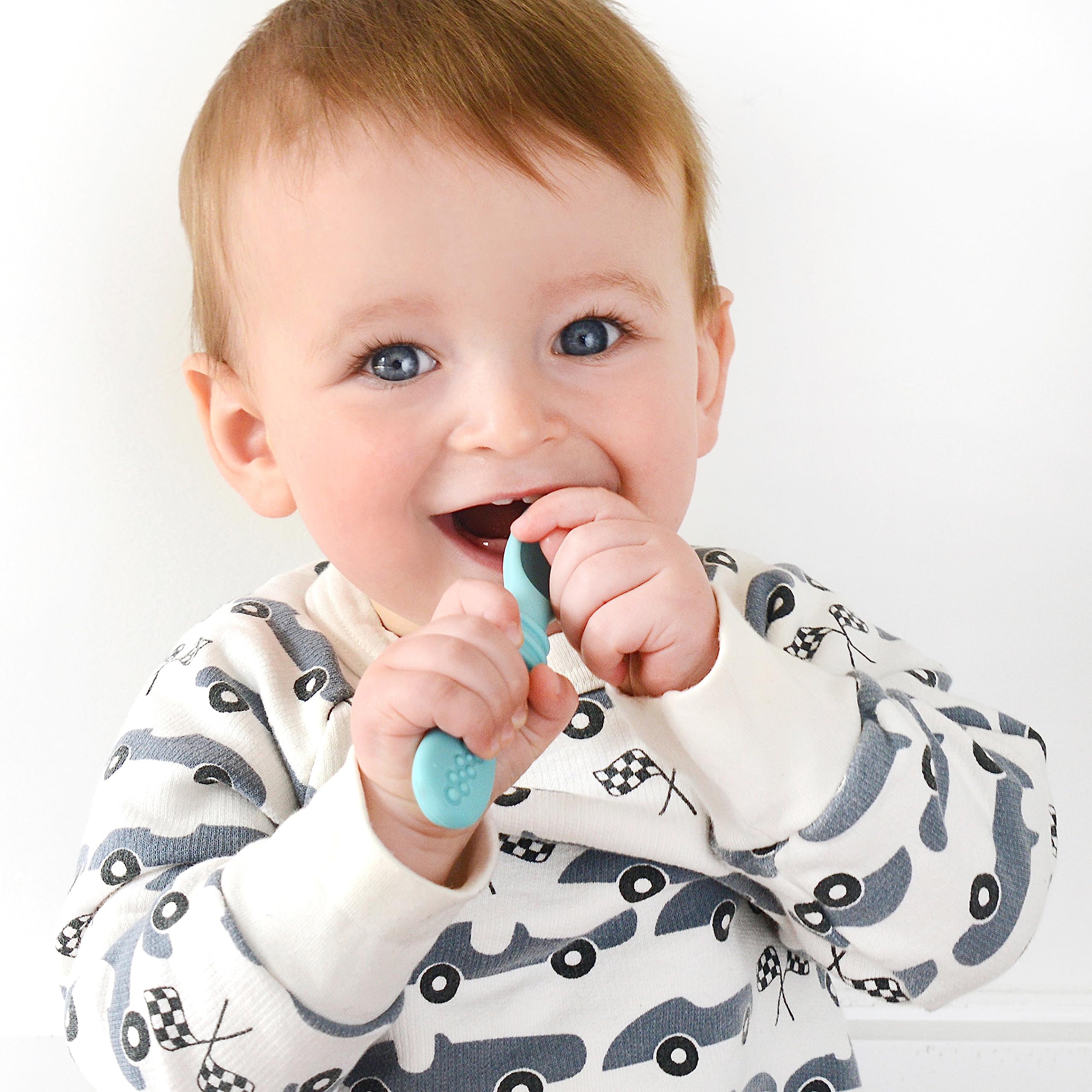 Primastella Silicone Chew Spoon Set For Babies And Toddlers | Safety Tested | Bpa Free | Microwave, Dishwasher And Freezer Safe