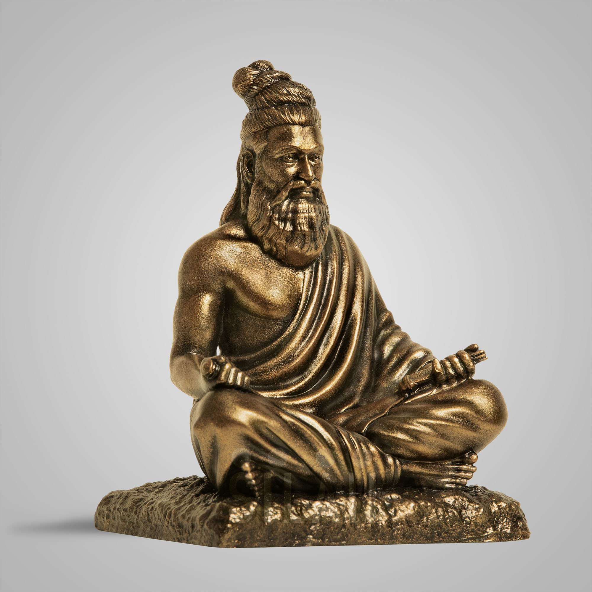 Silaii Thiruvalluvar Sculpture - 5 Inch, Antique Bronze Colour