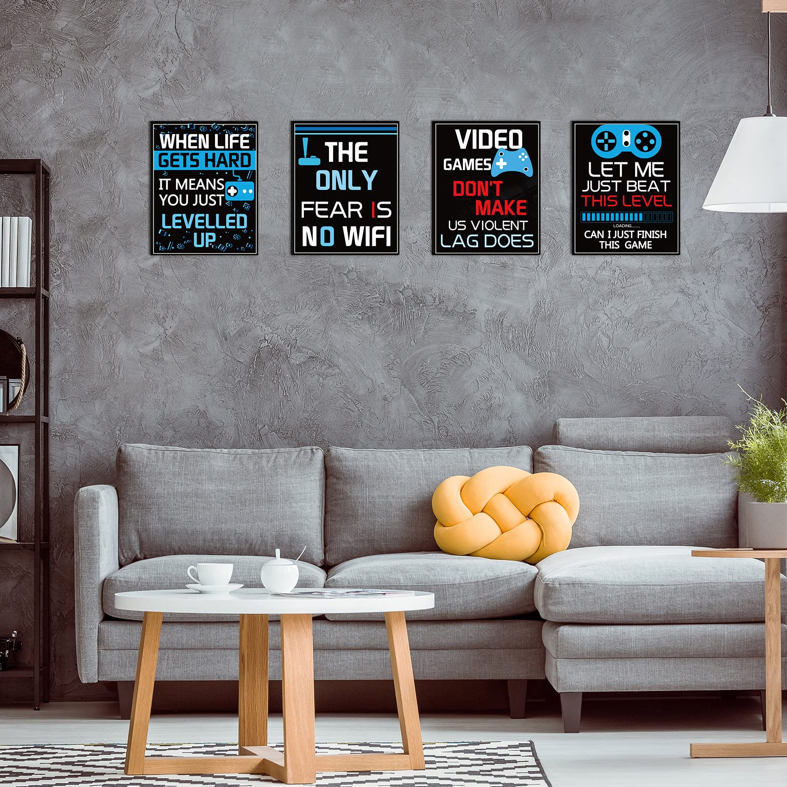 10 Video Game Poster Sign Gamer Art Print Boy Game On Birthday Party Wall Decoration, Inspirational Words Quote Poster 10 X 8 In