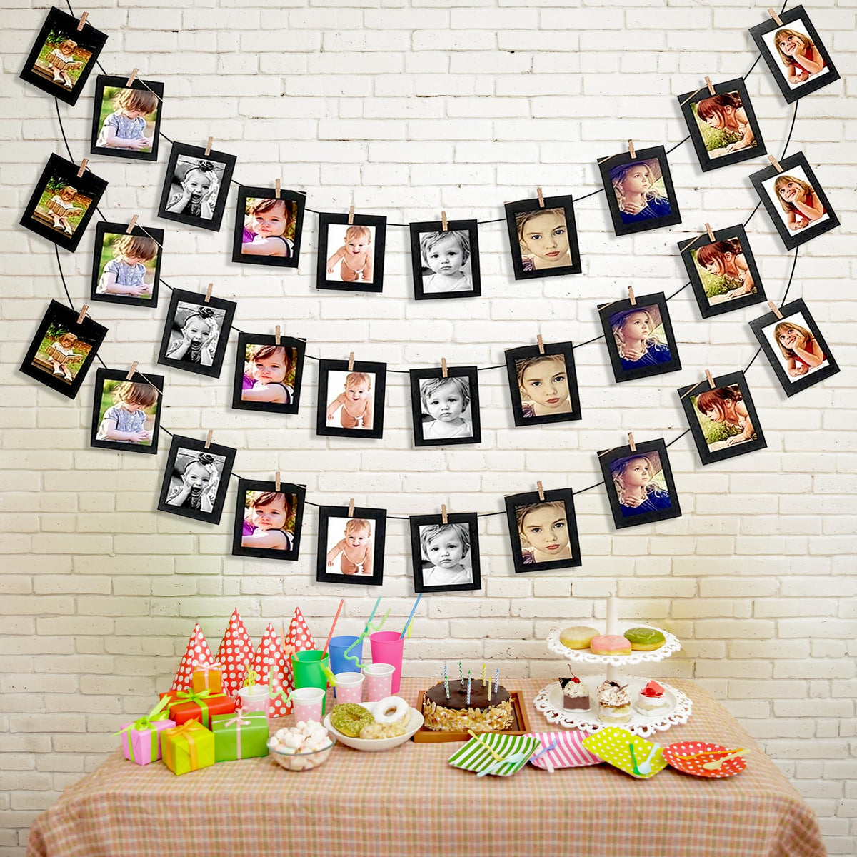 Event Paper Photo Frame Party Propz Paper Photo Frame - 10 Pcs 5X7 Kraft Paper Picture Frames ...