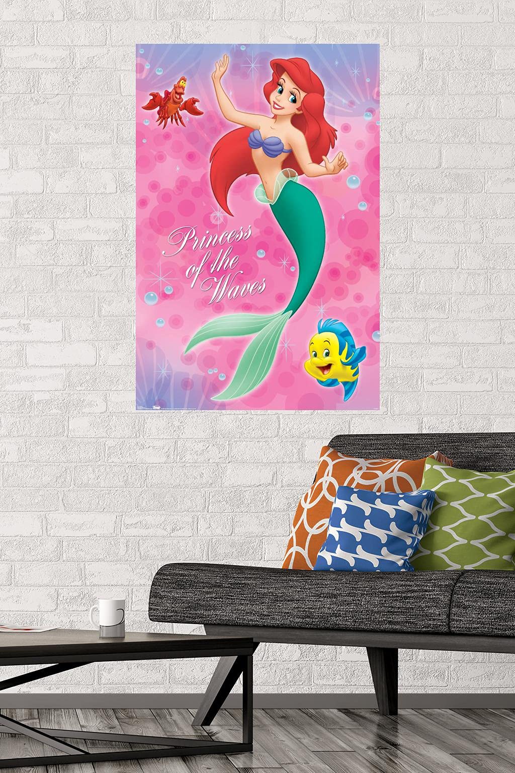 Trends International Disney The Little Mermaid - Group Wall Poster, 22.375'' X 34'', Premium Poster & Mount Bundle