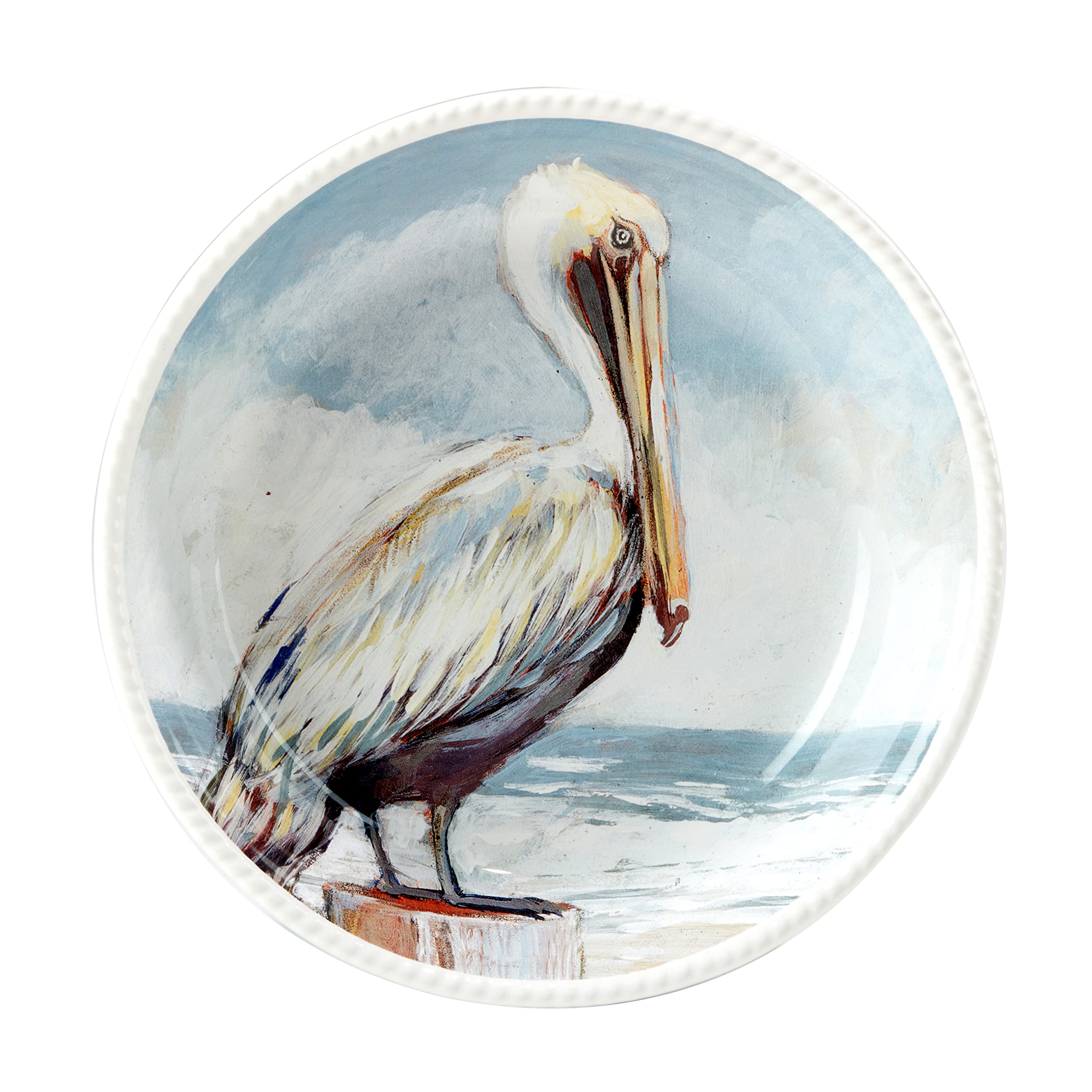 Certified International Shorebirds 40 Oz. Soup/Cereal Bowls, Set Of 4