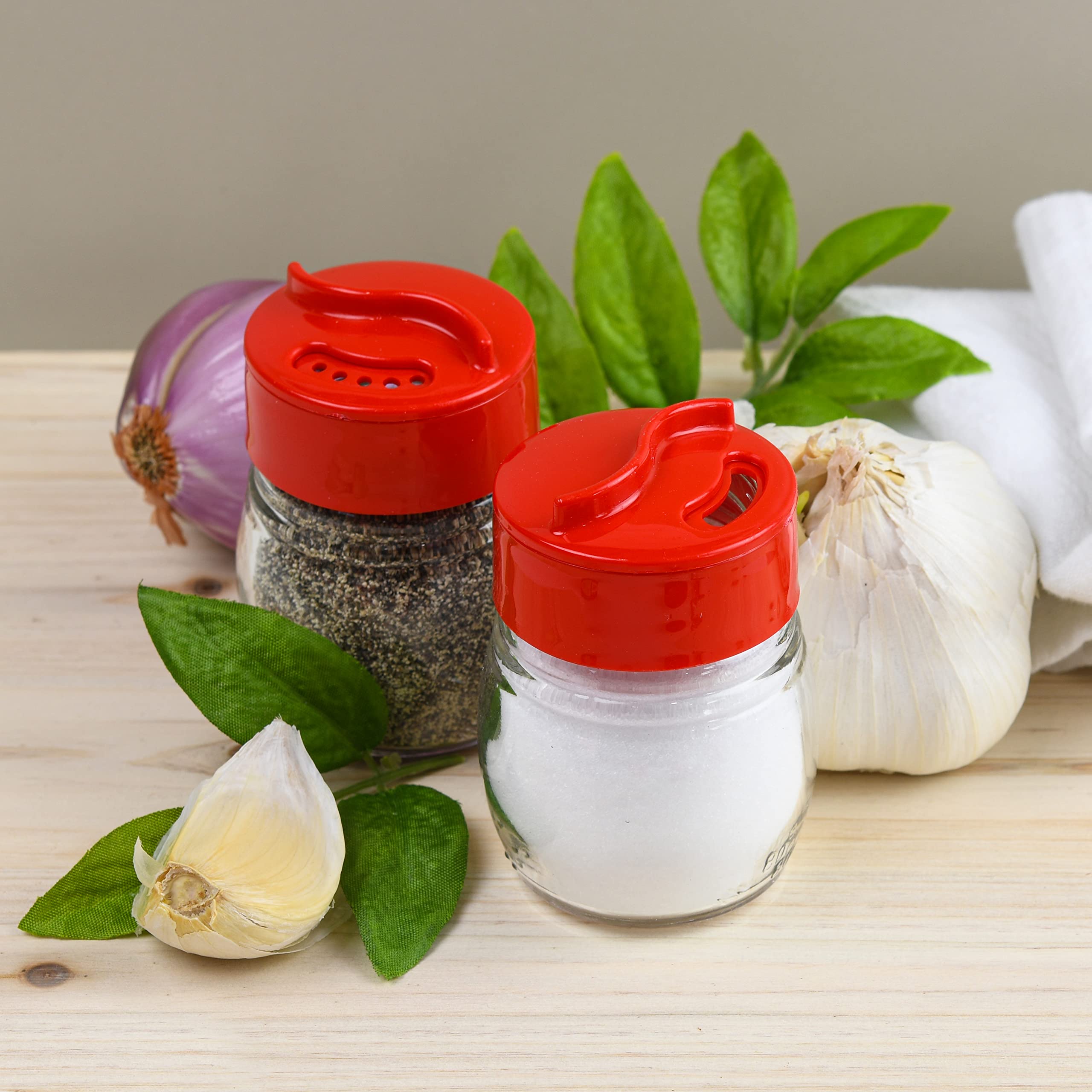 Glass Salt And Pepper Shaker Set, Spice Storage For Table Serving And Cooking With Dual Perforated Shaking Top - 3 Oz Spice Seas
