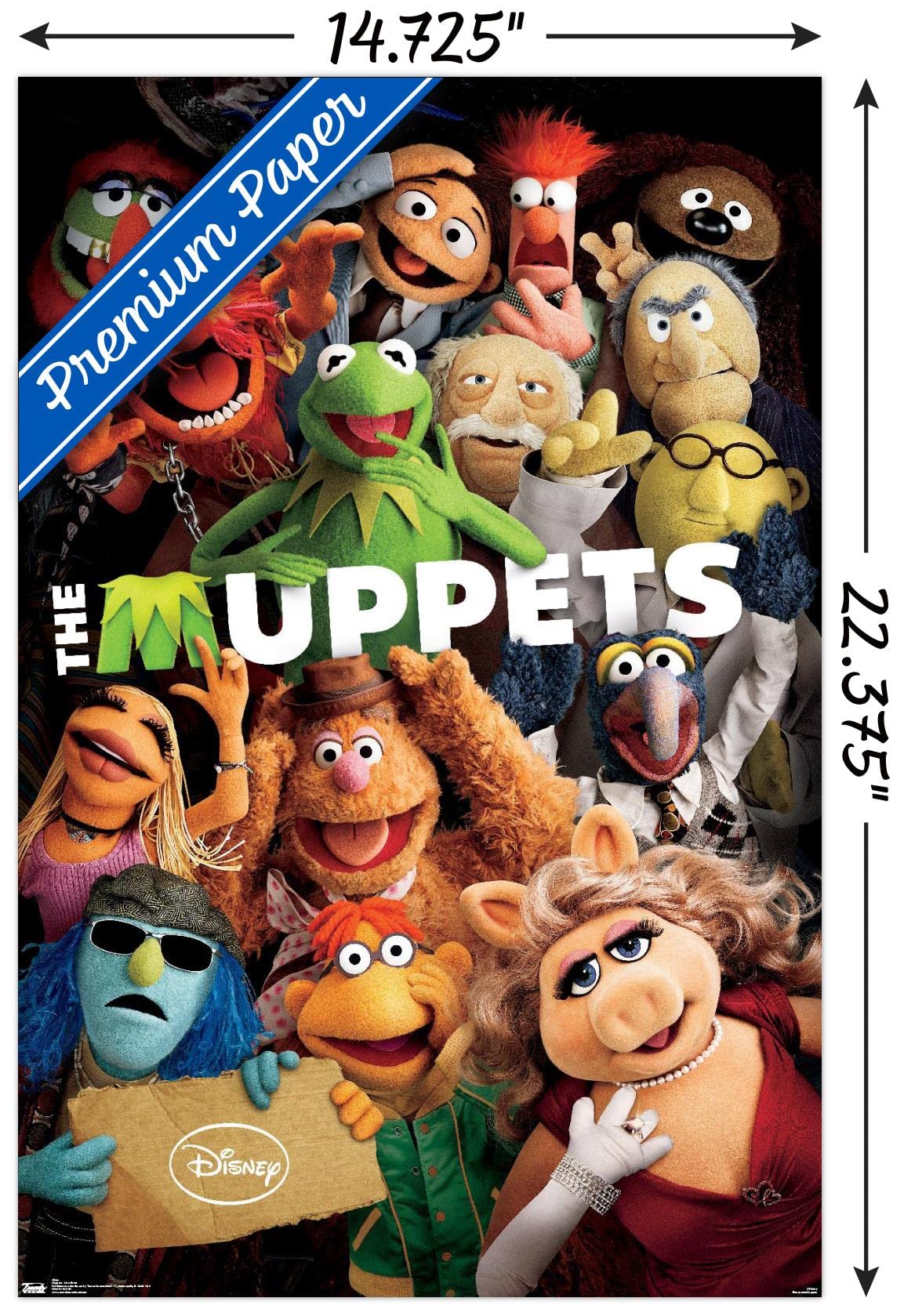Trends International Disney The Muppets Wall Poster, 14.725" x 22.375", Premium Unframed Version, Model POD5299S