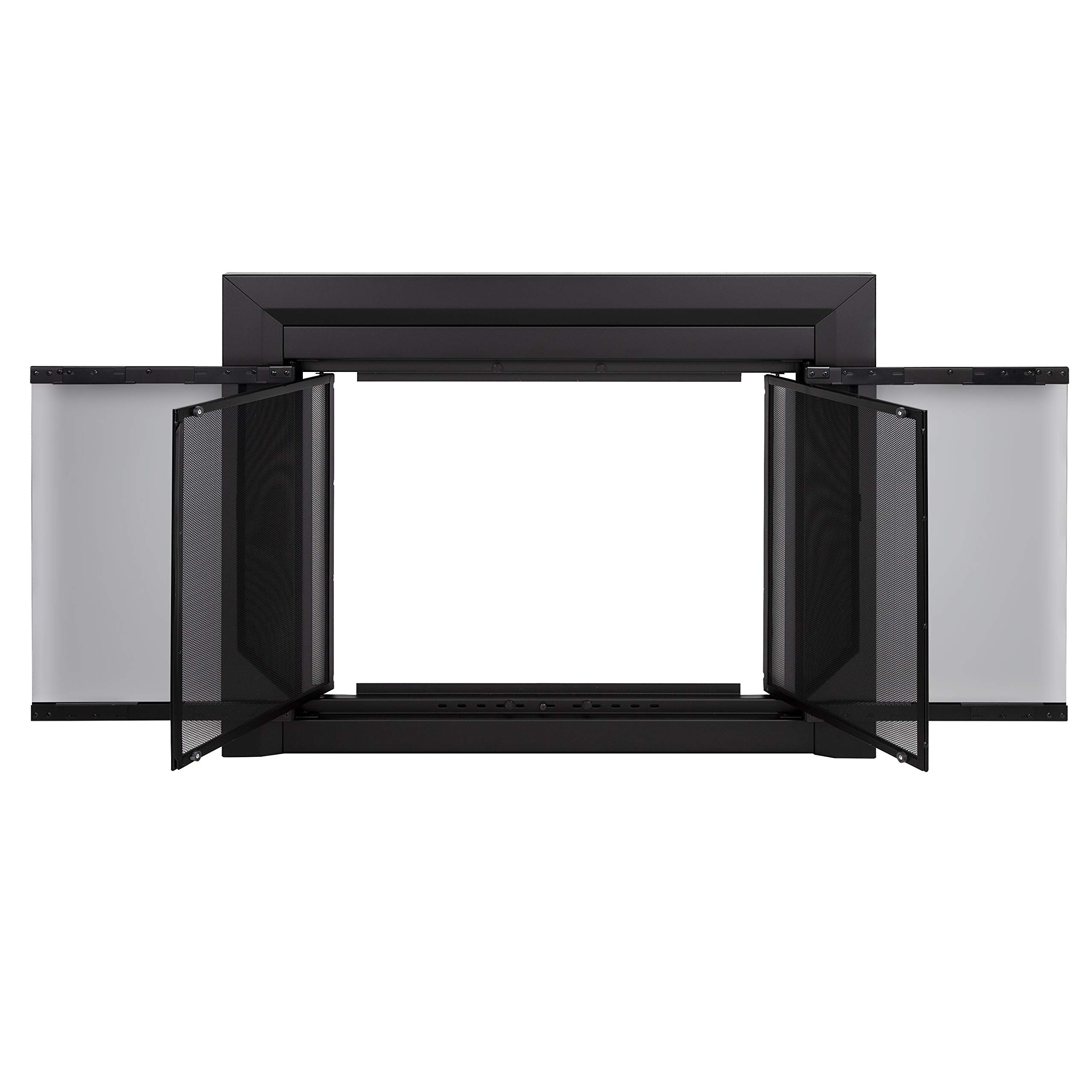Pleasant Hearth Carlisle Fireplace Glass Door, Medium (Cl-3001), Black