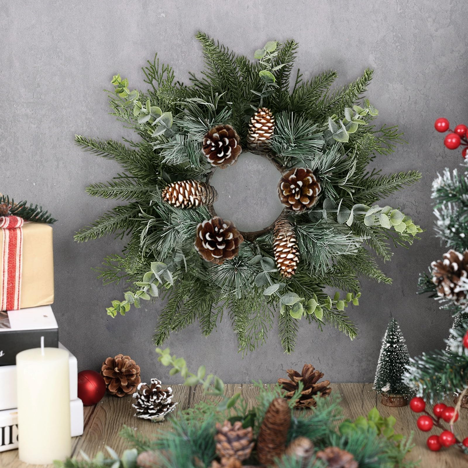Mini Green Boxwood Candle Rings Wreaths Spring Summer Kitchen Cabinet Swags Wreath 3 Inch Wedding Rings Wreaths Pillar Candle Ho