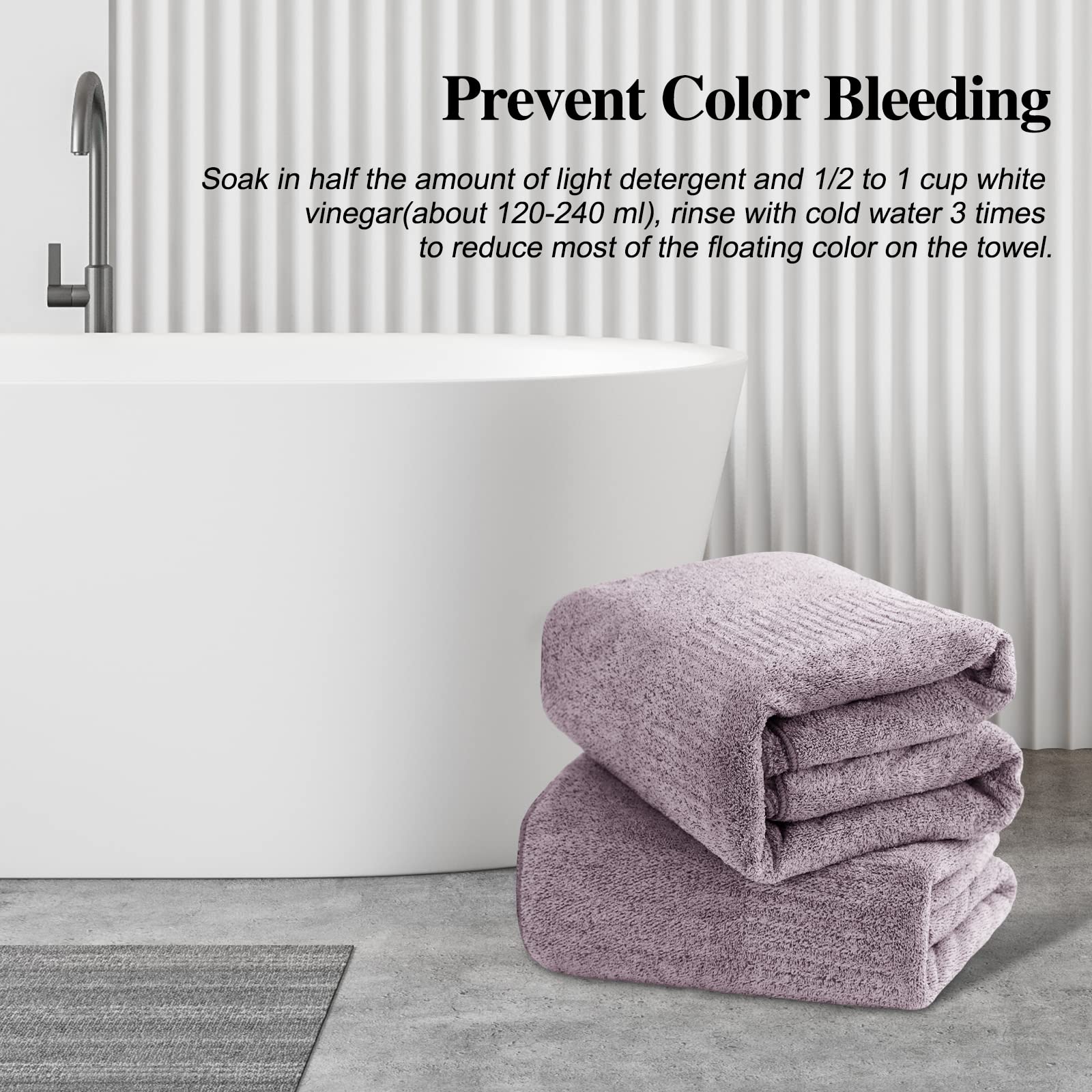 SEISSO Bath Towels  Oversized Bath Sheet Set (35'' x 63'')  Highly Absorbent & Quick-Dry Bath Sheets Super Soft Multipurpose Use for Hotel  Spa  Bathroom  Sports Towels  Yoga Towel  Purple (Set of 2)