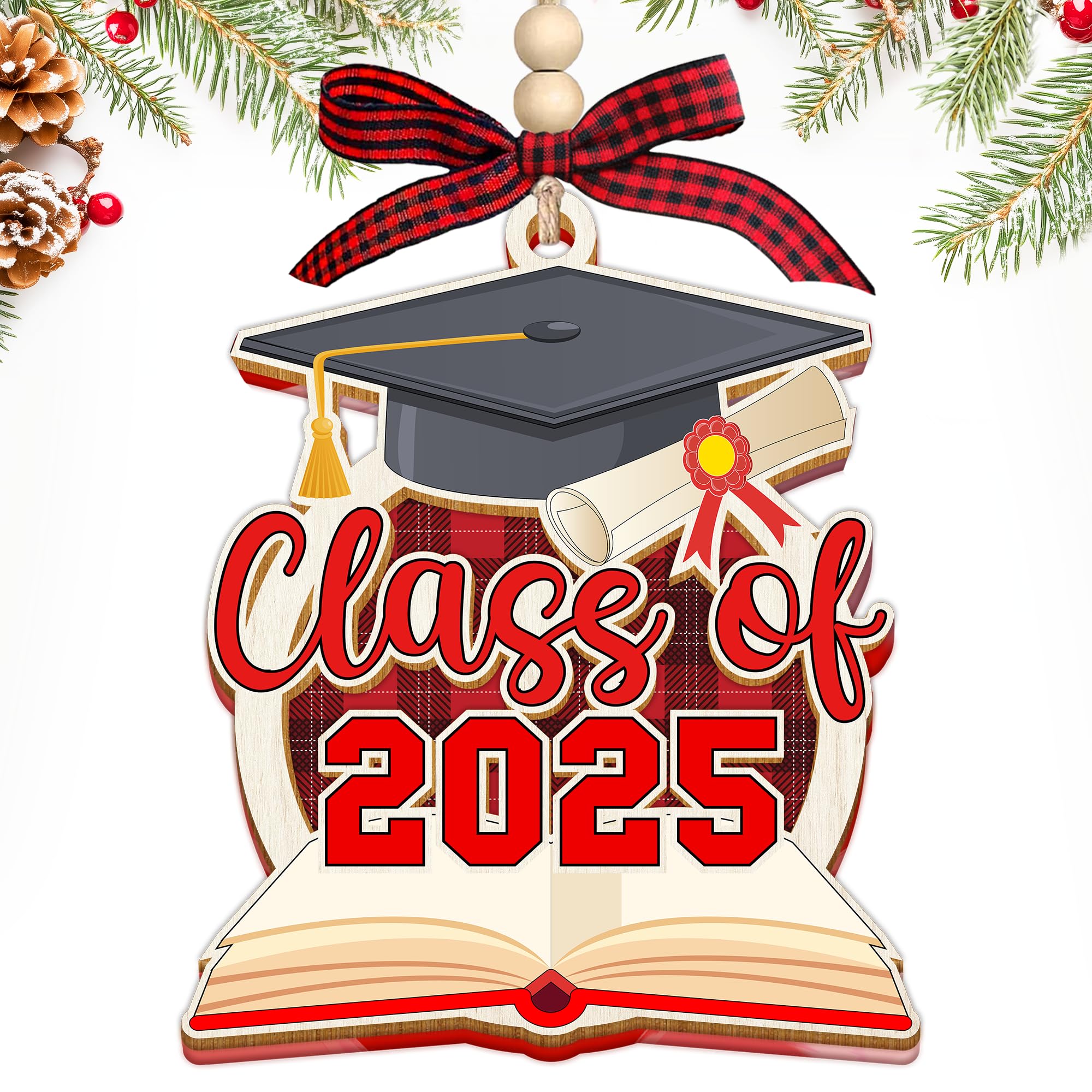 HEXMOZ Graduation Ornaments Class of 2025 - Class of 2025 Gifts for Her, Him - Graduation Gift for High School, College Seniors,