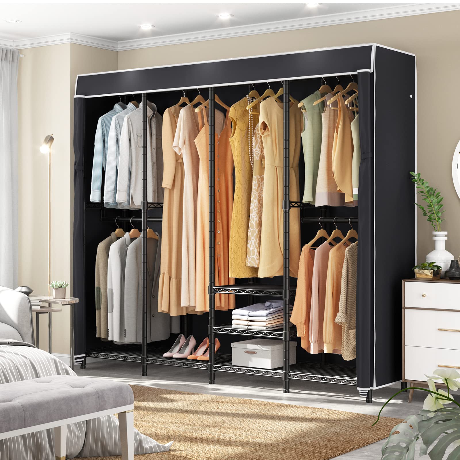 Vipek Cover Only For V40/V40S/V40S I1/V40 Pro Garment Rack, Dustproof Oxford Fabric Clothing Rack Cover With Zipper, 77'' L X 16