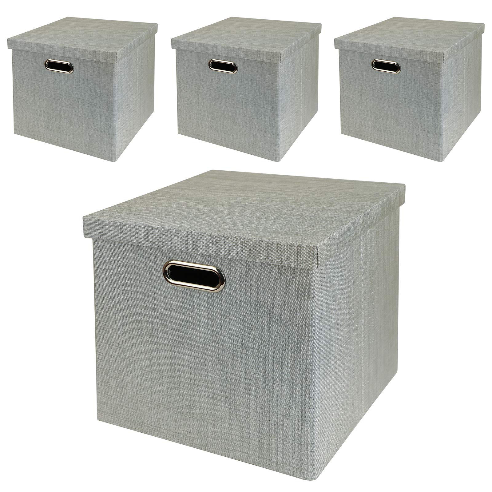 Posprica Storage Bins With Lids,13   13   13 Foldable Storage Cube Baskets Boxes Fabric Drawers For Closet Shelf Cabinet Bookcas