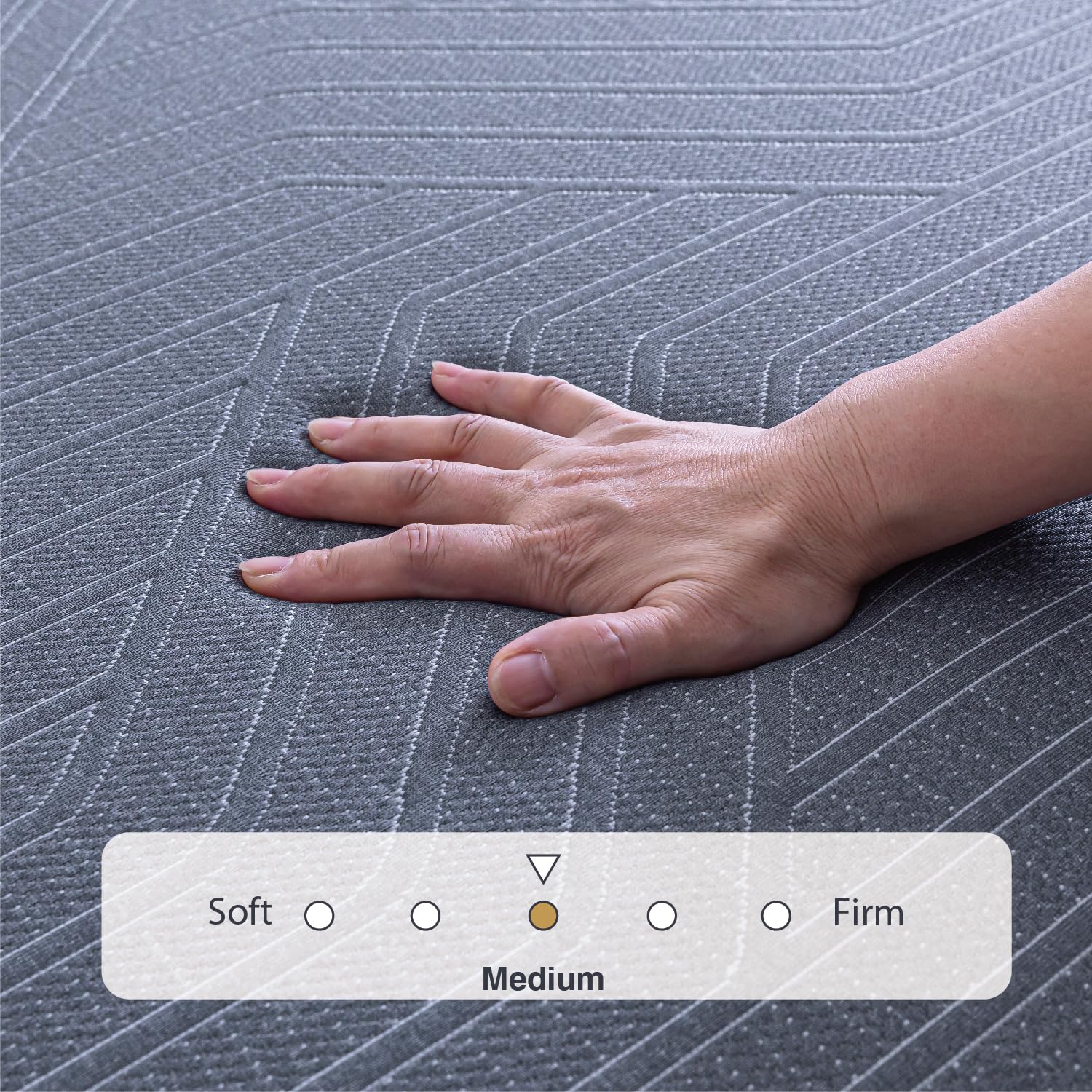 Dyonery Queen 14 Inch Memory Foam Mattress In A Box, Jacquard Fabric Cover, Made In Usa, Certipur-Us Certified, Ventilated Coppe