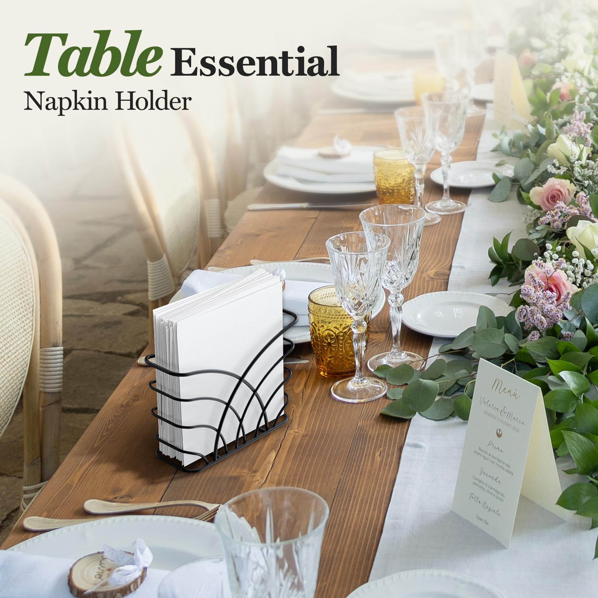 Levimetree Black Napkin Holder For Table Modern Dining Table D  Cor Napkin Holder For Kitchen Table Serviette Holder Tissue Disp