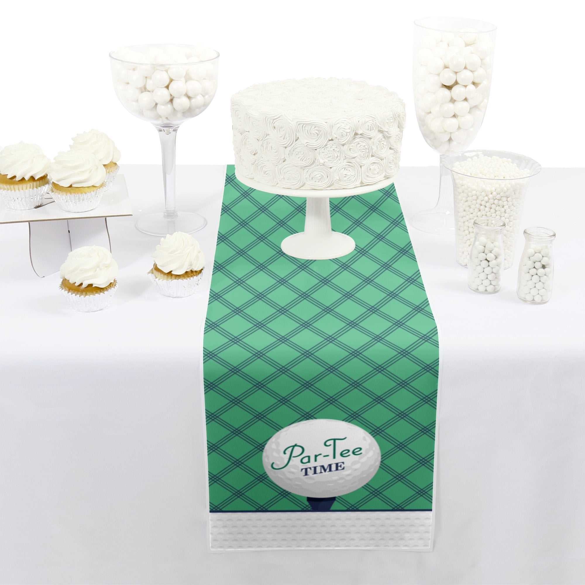 Big Dot Of Happiness Par-Tee Time - Golf - Petite Birthday Or Retirement Party Paper Table Runner - 12 X 60 Inches