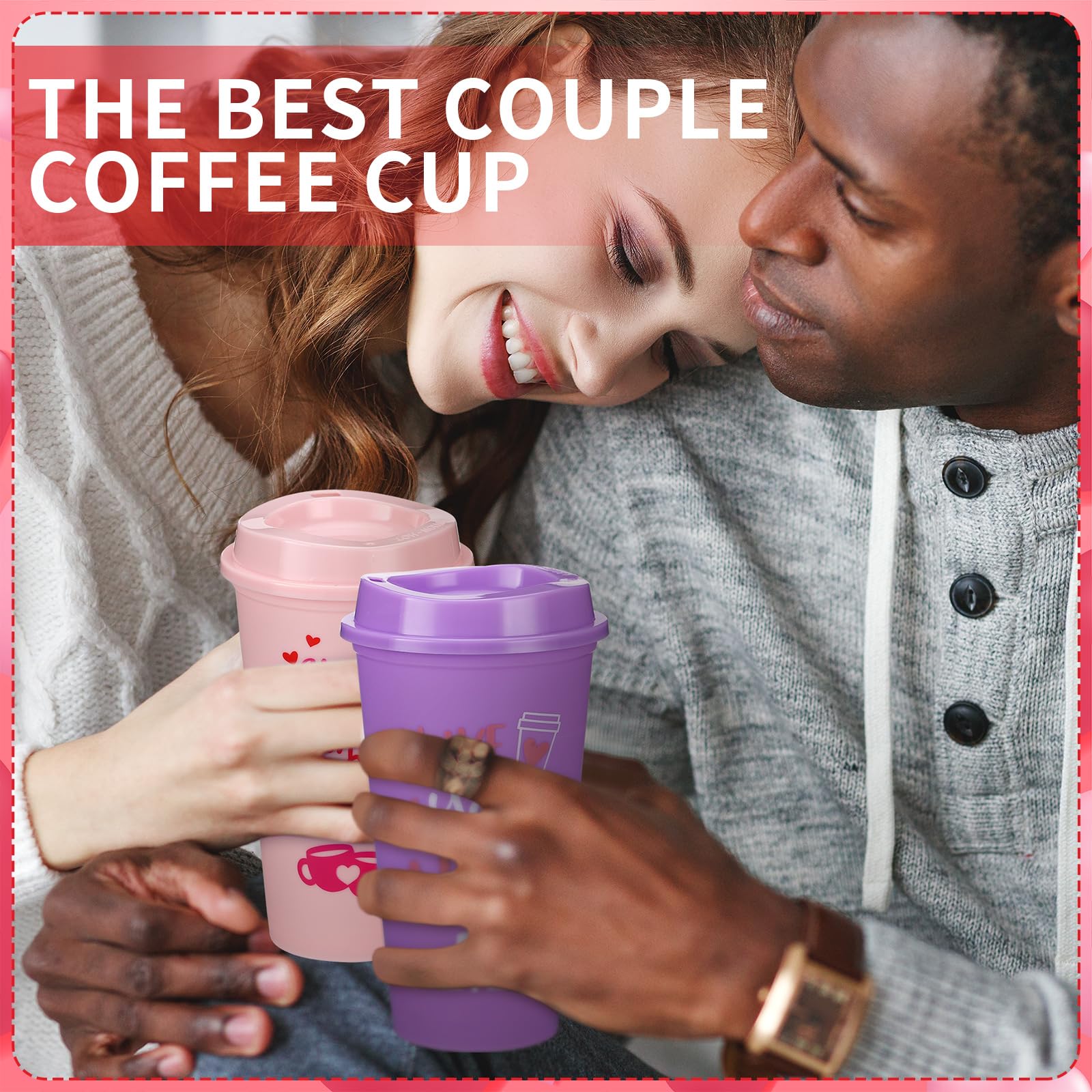 Pickmesh 12 Pack Valentines Day Gifts For Teachers Valentines Day Cup Reusable Coffee Cup 16 Oz For Women Back To School Gift Wi