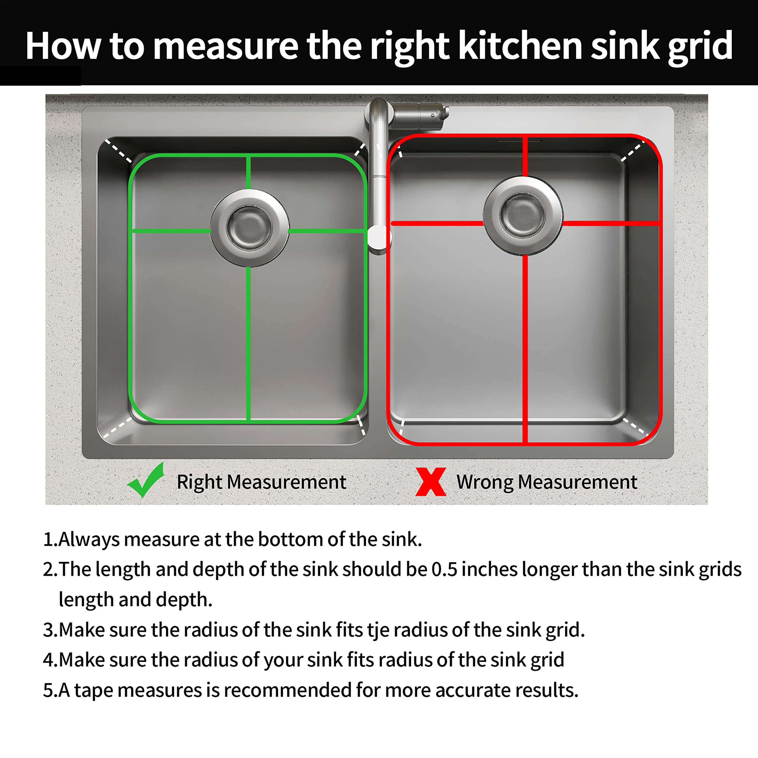 4Pack Stainless Steel Sink Protectors For Kitchen Sink, 13.1''X11.6''X1'' Sink Grid Universal With Rear Drain, Rust-Resistant Me