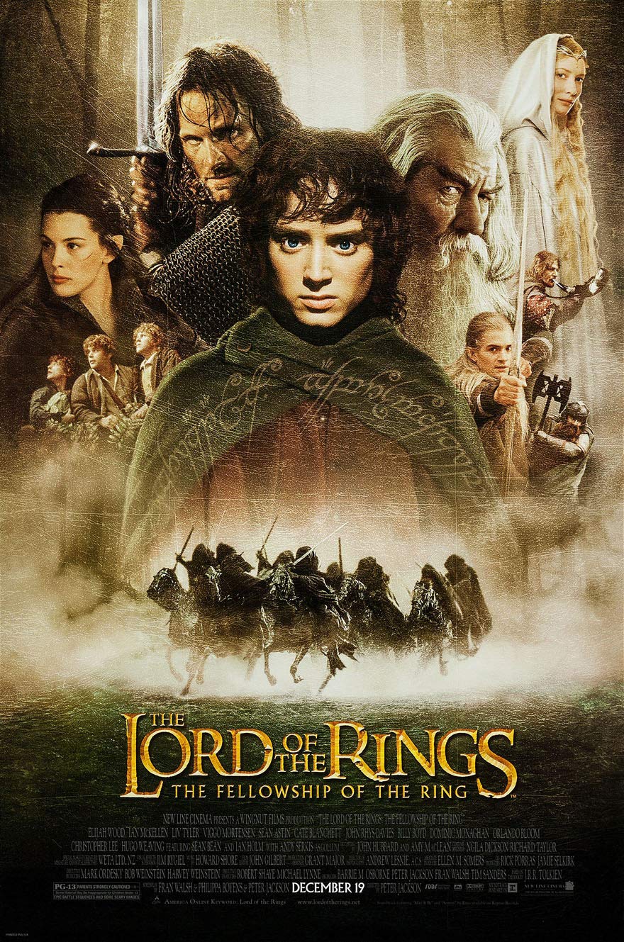 Lord Of The Rings Fellowship Of The Ring Movie Poster 1 Sided Original Final 27X40