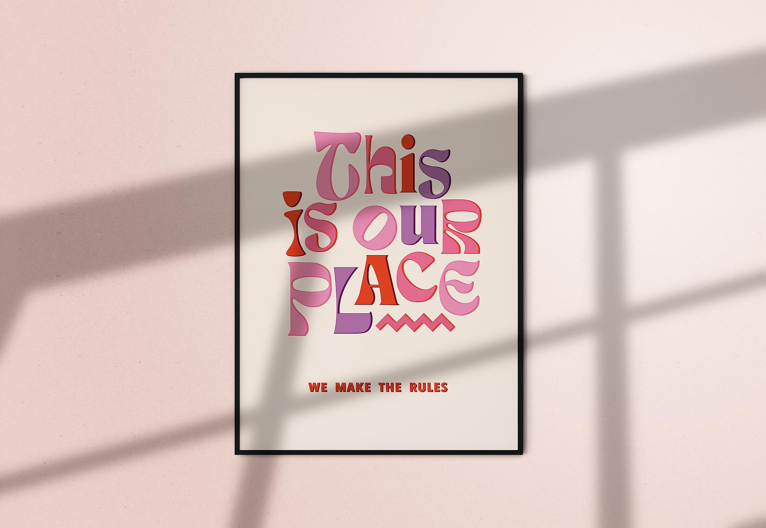 Twodays Taylor Room Decor Aesthetic, Lyrics Poster For Bedroom, This Is Our Place Prints, Music Art Wall Decor For Girls, Large