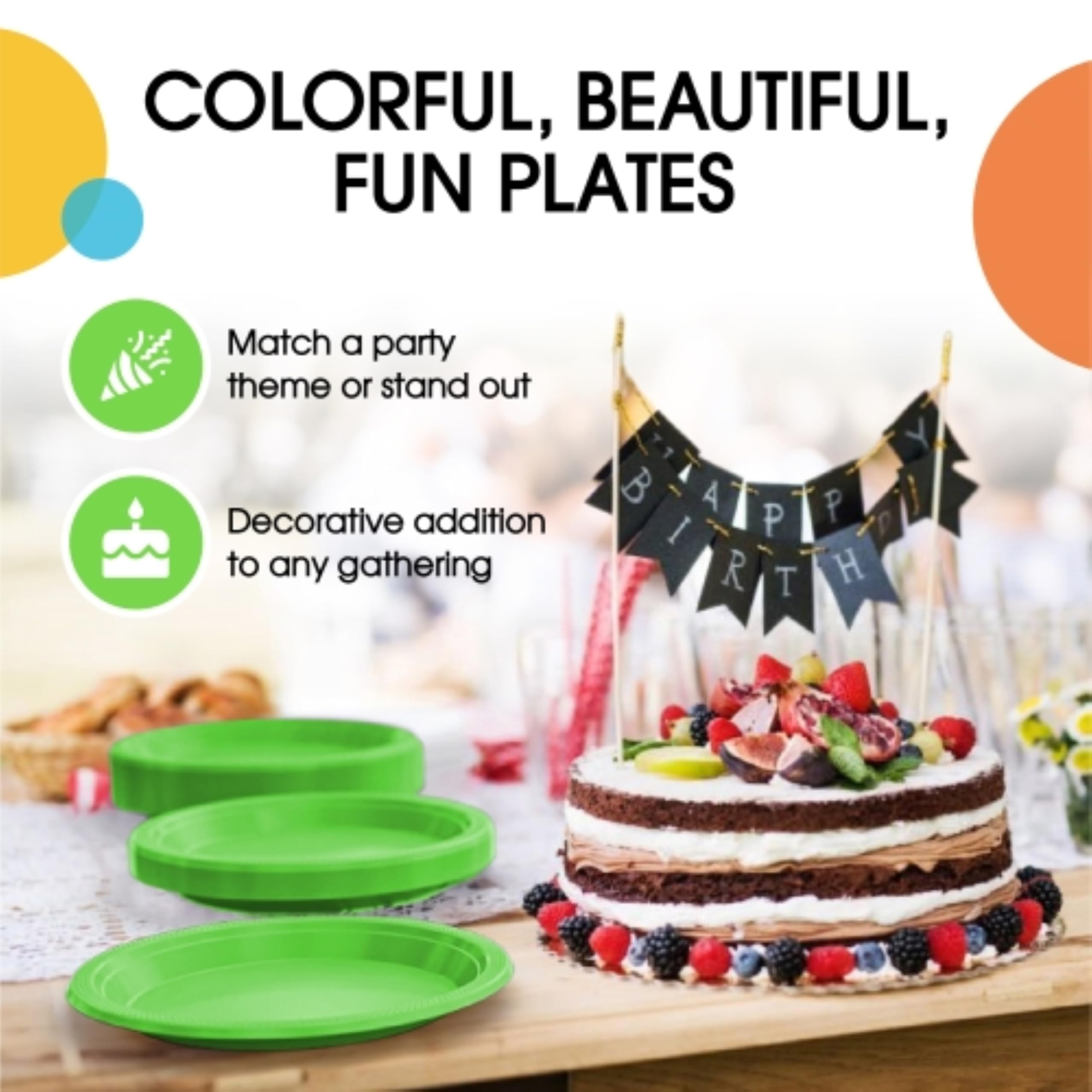 Exquisite Lime Green Plastic Plates For Party 9 Lime Green Disposable Plates For Party Supplies 50 Pcs Disposable Dinner Plate