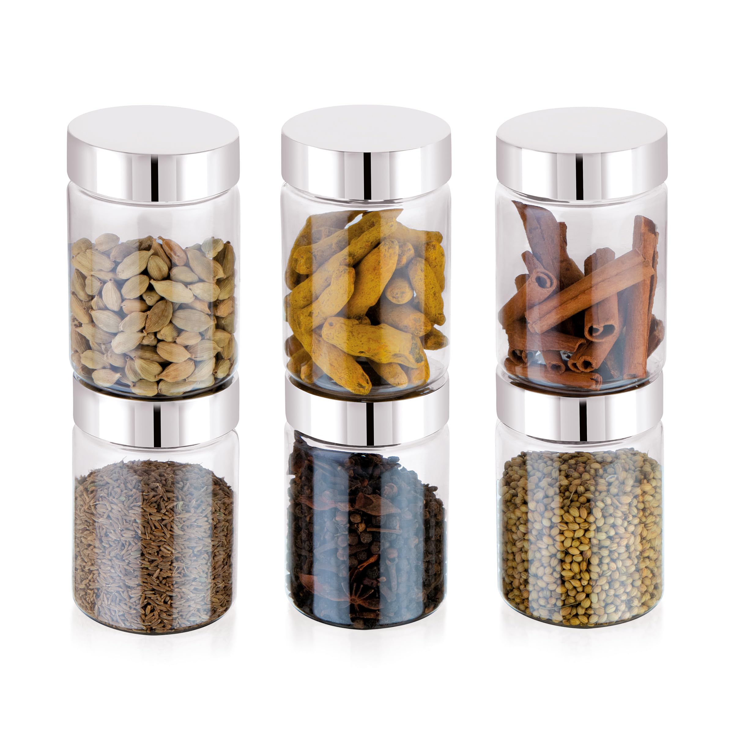 Homeor Plastic Storage Jar & Container, Airtight Bpa Free Container For Kitchen Storage, Grocery Kitchen Container, Stackable & 