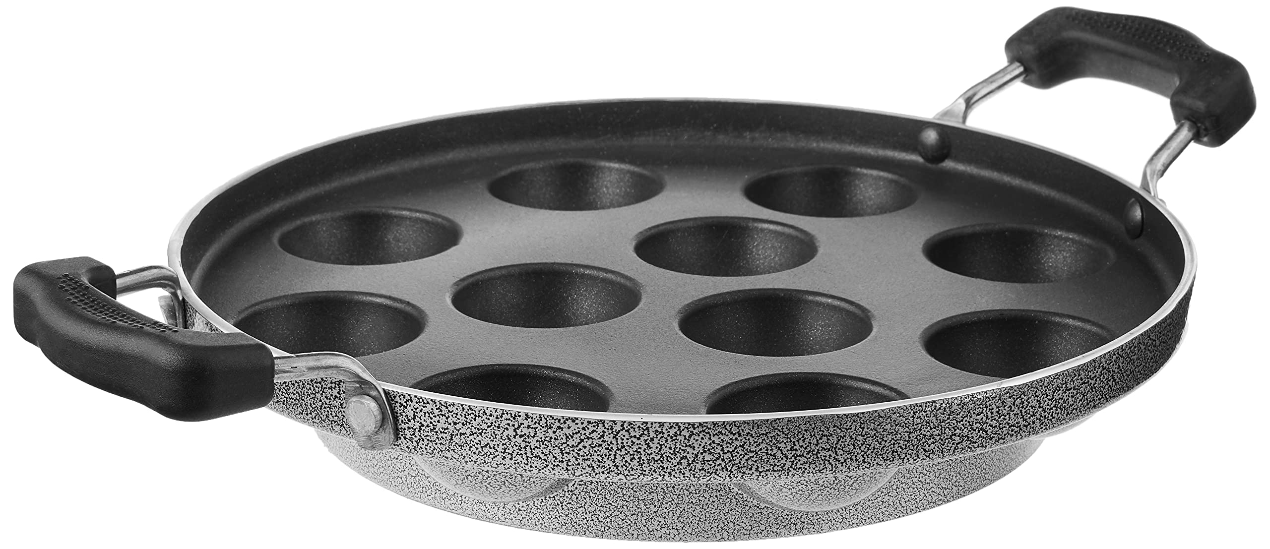Omega Select Plus Non-Stick Paniyarakkal/Kuzhi Paniyaram/Idli/Filled Pancake Pan Also Aebleskiver/Ebelskivers Pop Maker, 11 Pits
