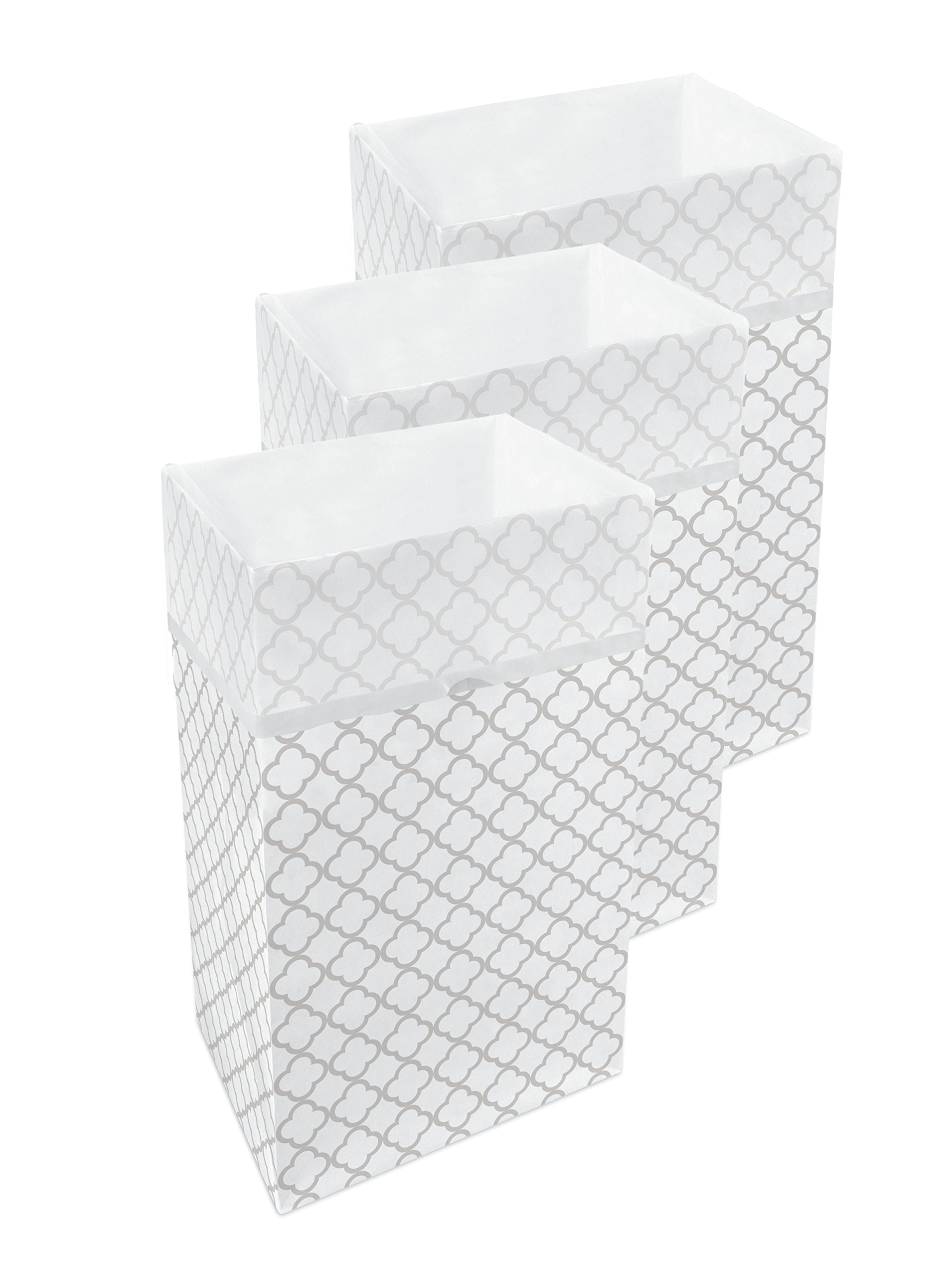 Clean Cubes 30 Gallon Disposable Trash Cans (3-Pack). Reusable Garbage And Recycling Bins For Parties, Events, And More (Trellis