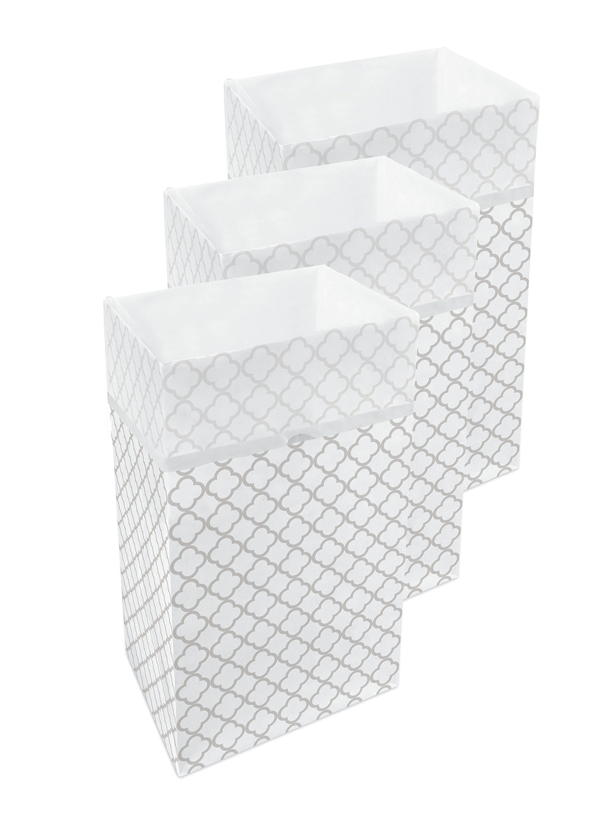 Clean Cubes 30 Gallon Disposable Trash Cans (3-Pack). Reusable Garbage And Recycling Bins For Parties, Events, And More (Trellis